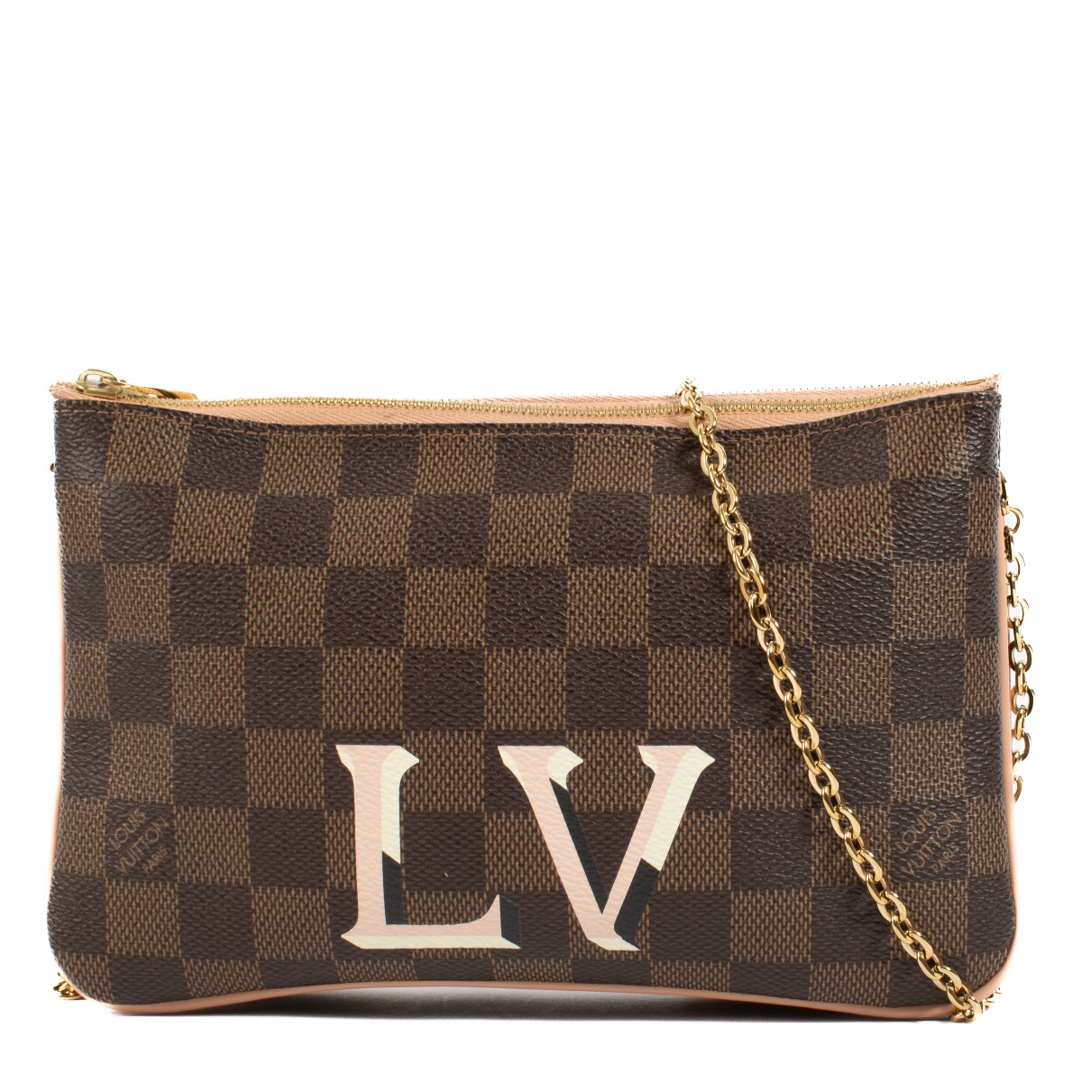 Louis Vuitton Damier Ebene LV Double Zip Pochette