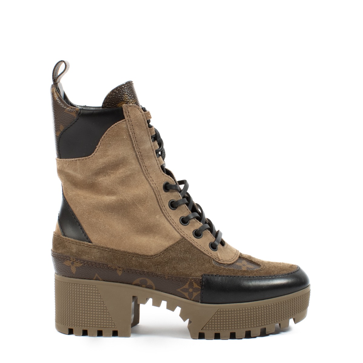 Louis Vuitton Brown Laureate Desert Boots - Size 35 ○ Labellov