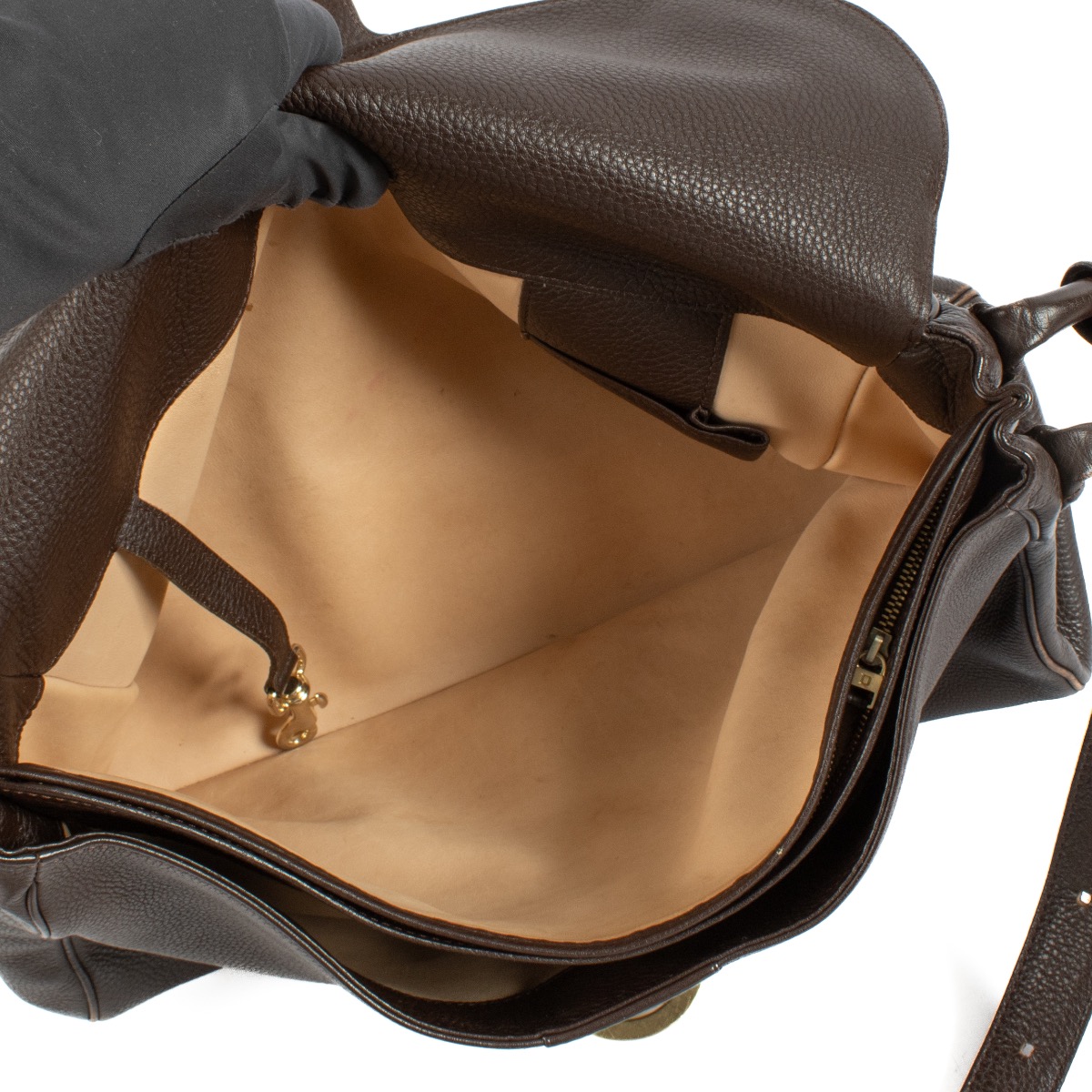 Delvaux Brown Brillant Besace Bag ○ Labellov ○ Buy and Sell