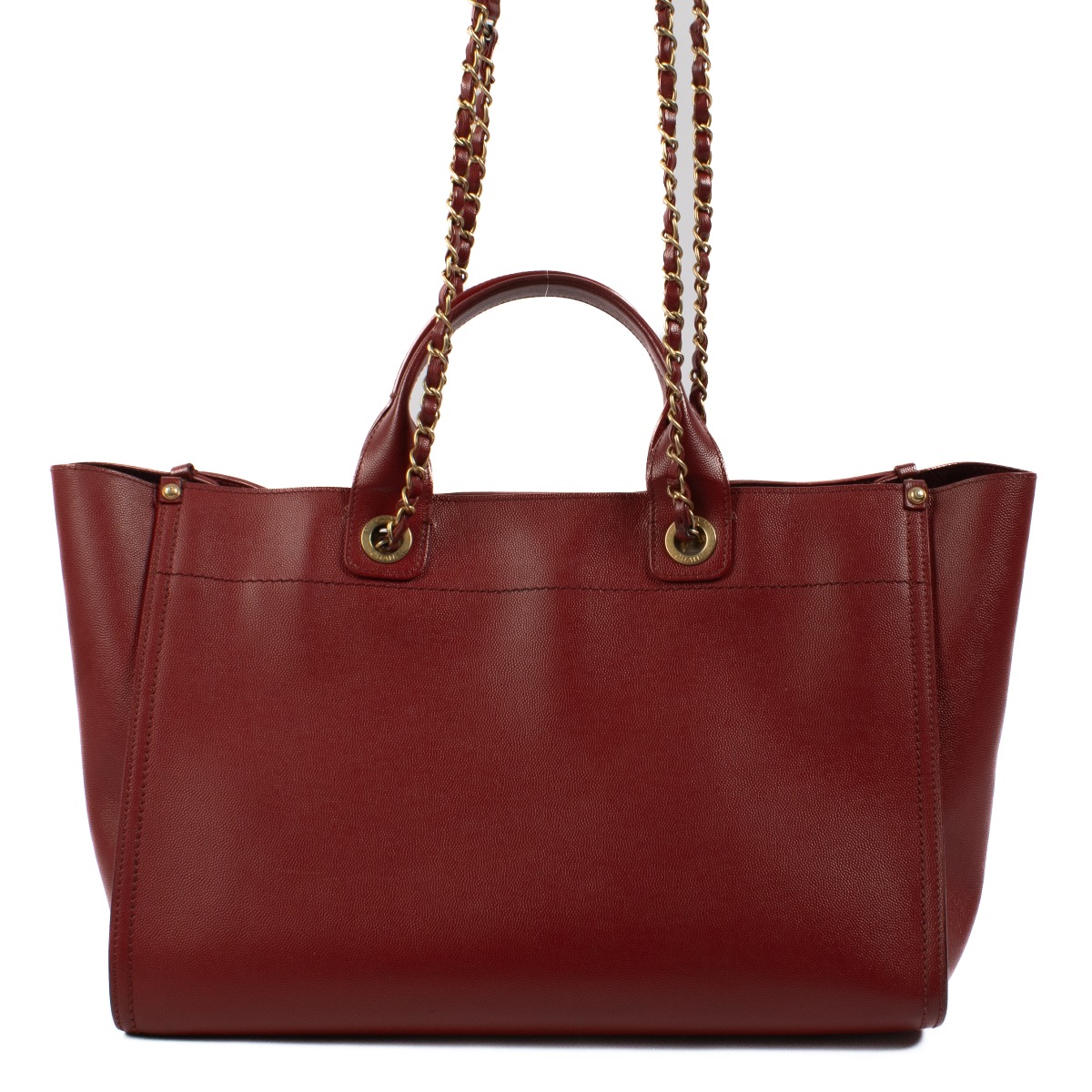 Chanel Burgundy Caviar Studded Deauville Labellov Buy and Sell