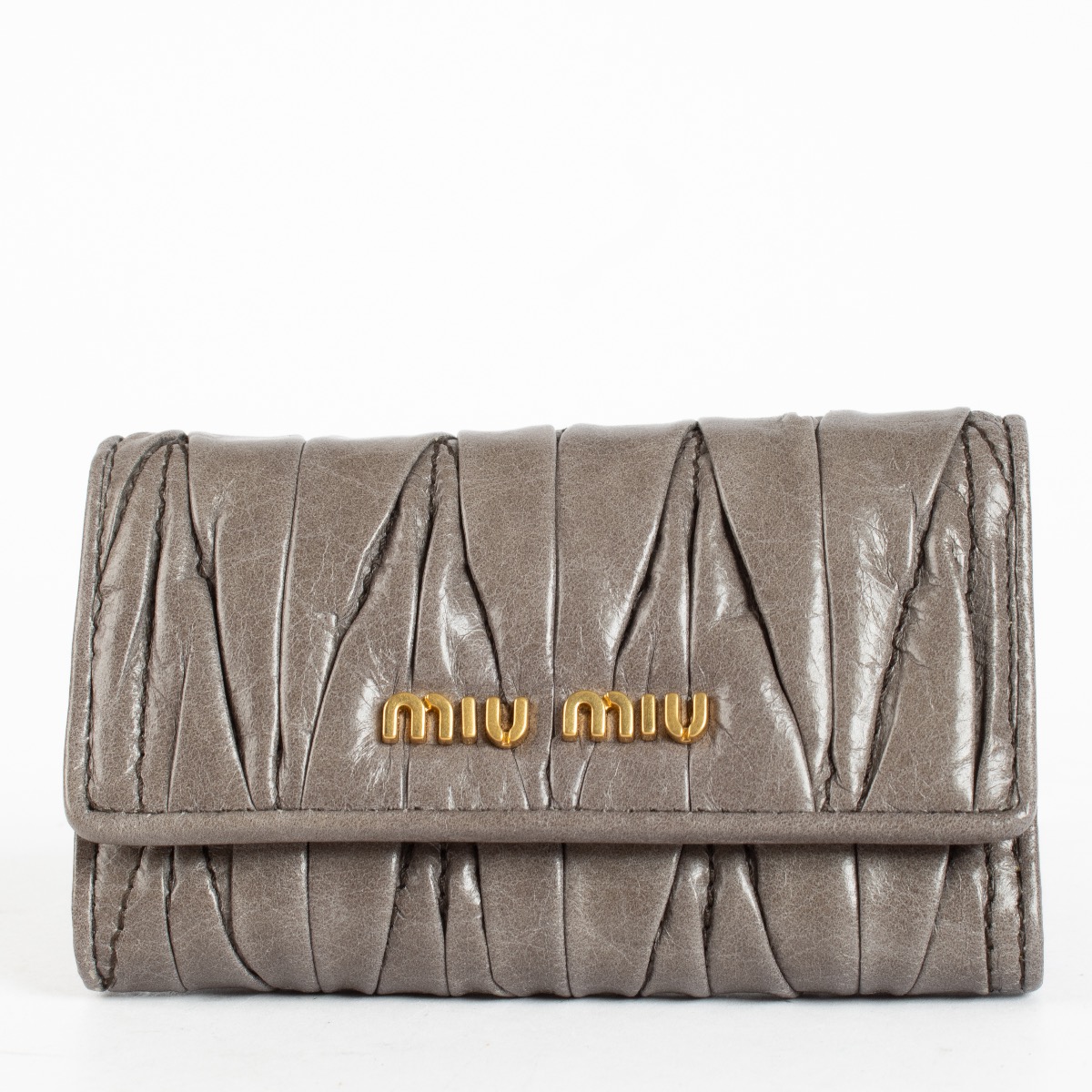 小物 MIUMIU studs leather key case MIUMIU studs leather key case