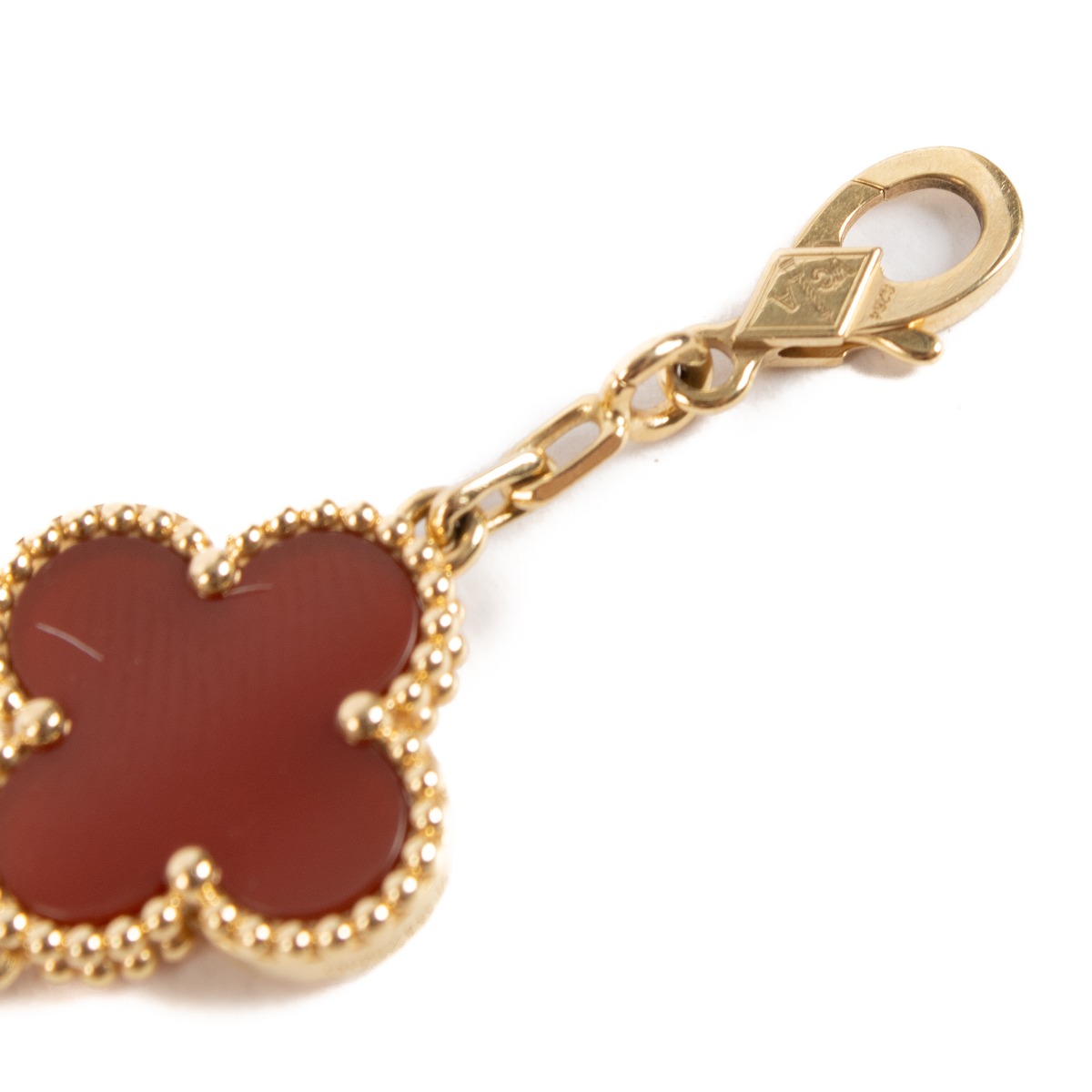 Van Cleef Arpels Carnelian/Yellow Gold Vintage Alhambra Motifs