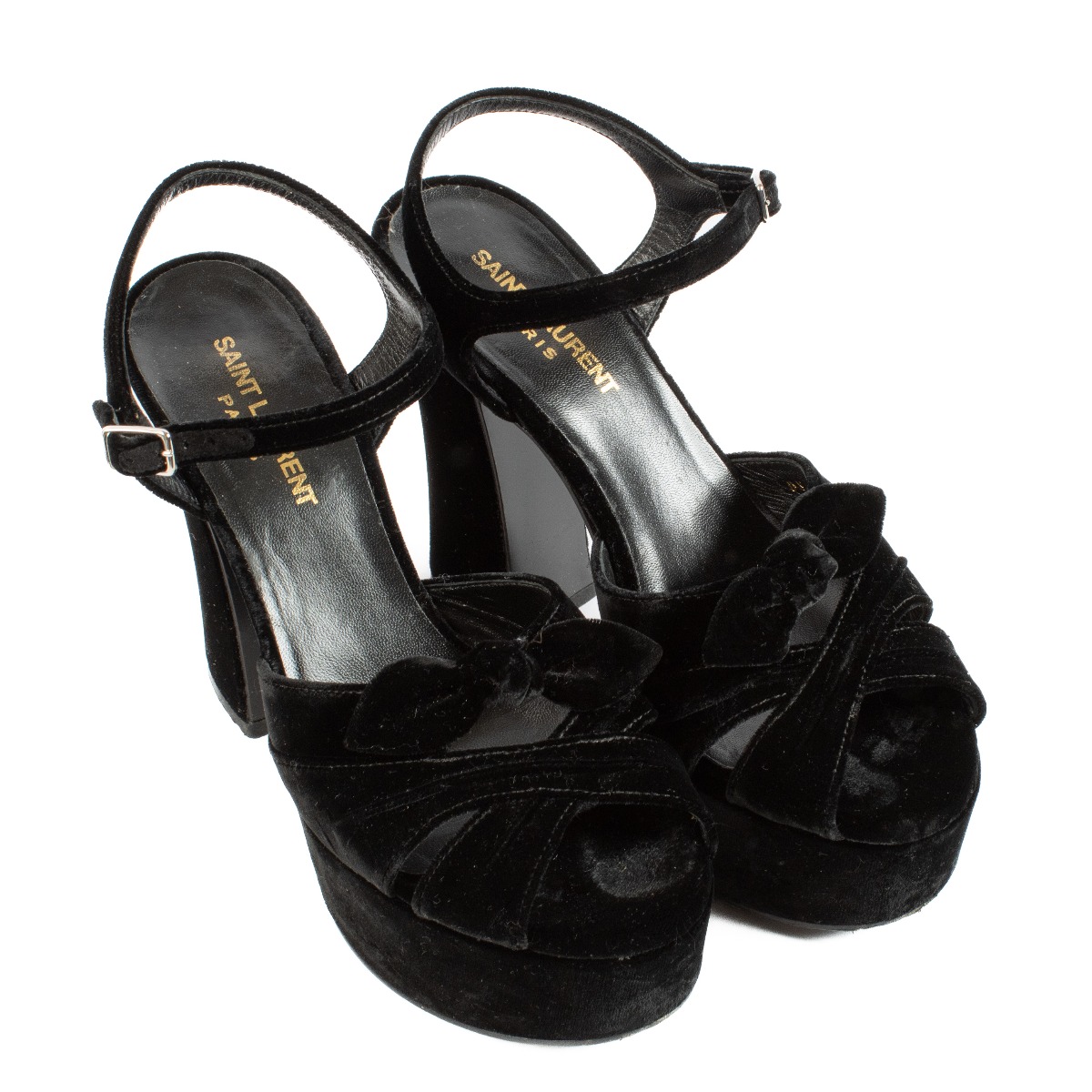 【Saint Laurent】送料/関税込 KNOT PLATFORM SANDAL HEELS Saint Laurent Bianca Knotted Leather Platform Sandals | Saks