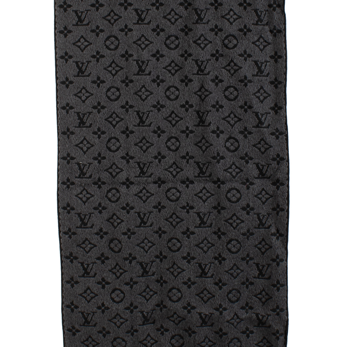 Louis Vuitton Black Silk Blend Monogram Shine Shawl