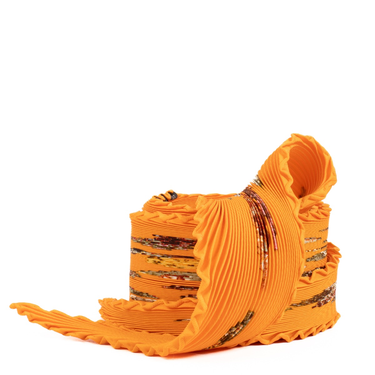 Hermès Orange Les Mineraux Plissé Scarf ○ Labellov ○ Buy and