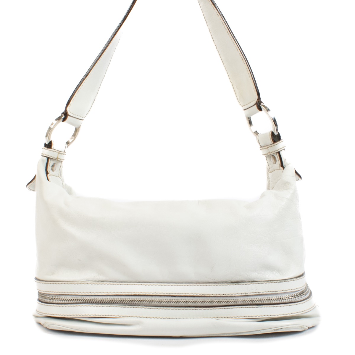 【関税&送料込み】Dolce & Gabbana White Leather Shoulder B Dolce & Gabbana White Leather Shoulder Bag ○ Labellov