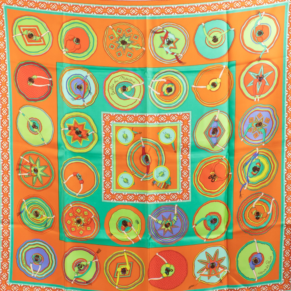 HERMES エルメス カレ90 スカーフ BELLES DU MEXIQUE Hermes Scarf 