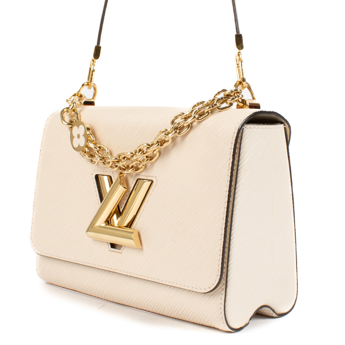 Louis Vuitton Quartz Epi Leather Monogram Flower Chain Twist MM