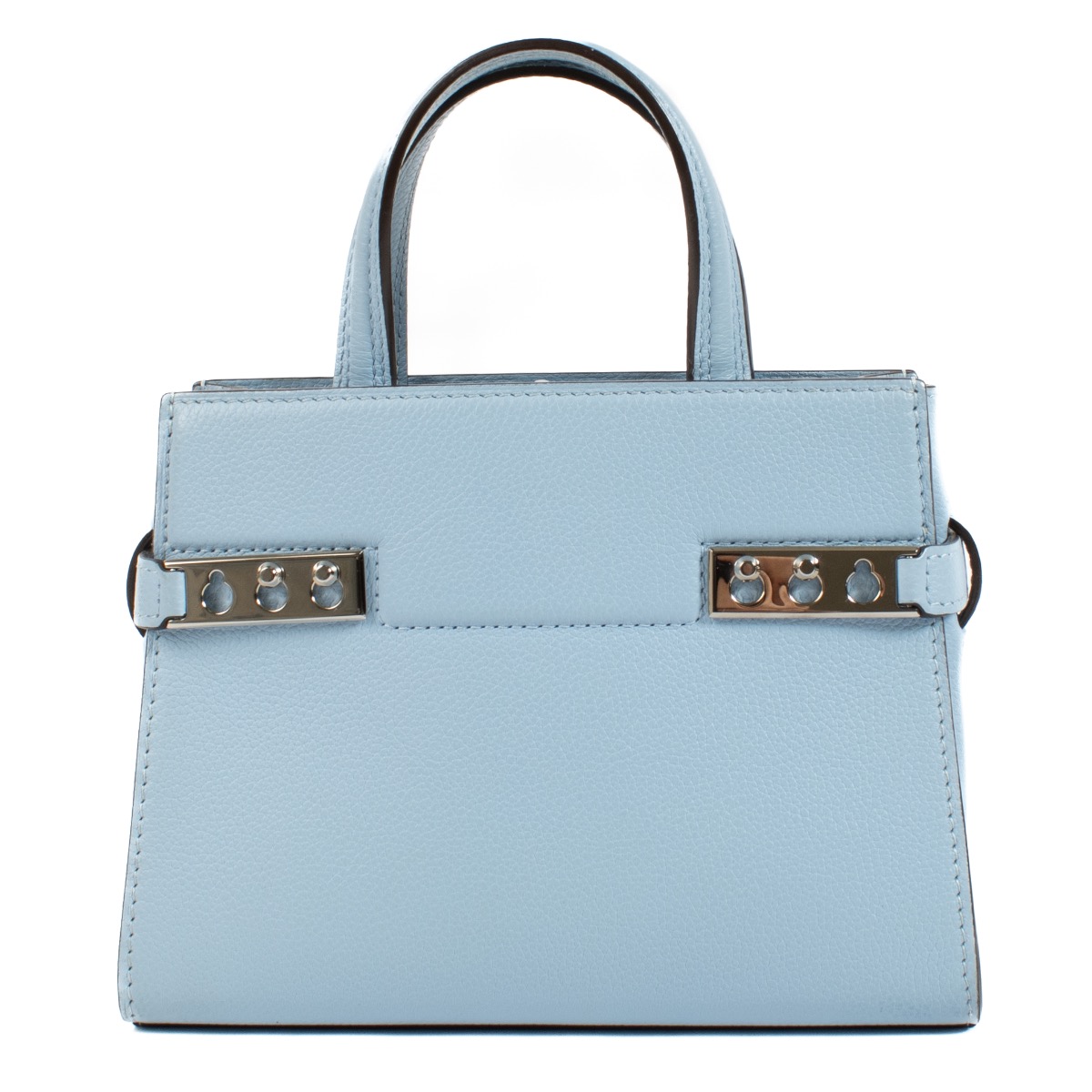 【DELVAUX】Tempete Crush Small in Jumping Calf ハンドバッグ Delvaux Azure Jumping Calf Tempête Crush Small ○ Labellov