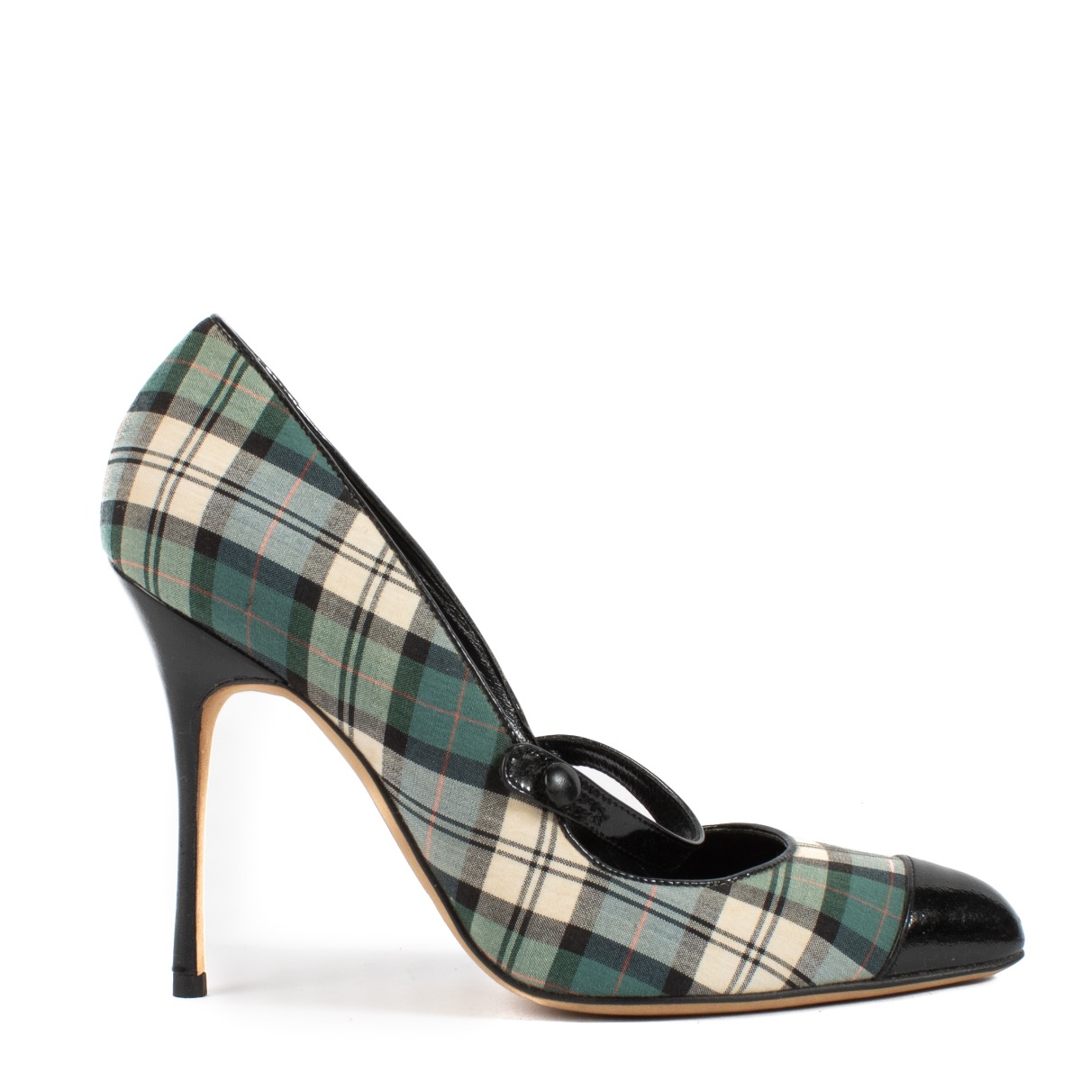 Manolo Blahnik Checked Mary Jane Heels ○ Labellov ○ Buy