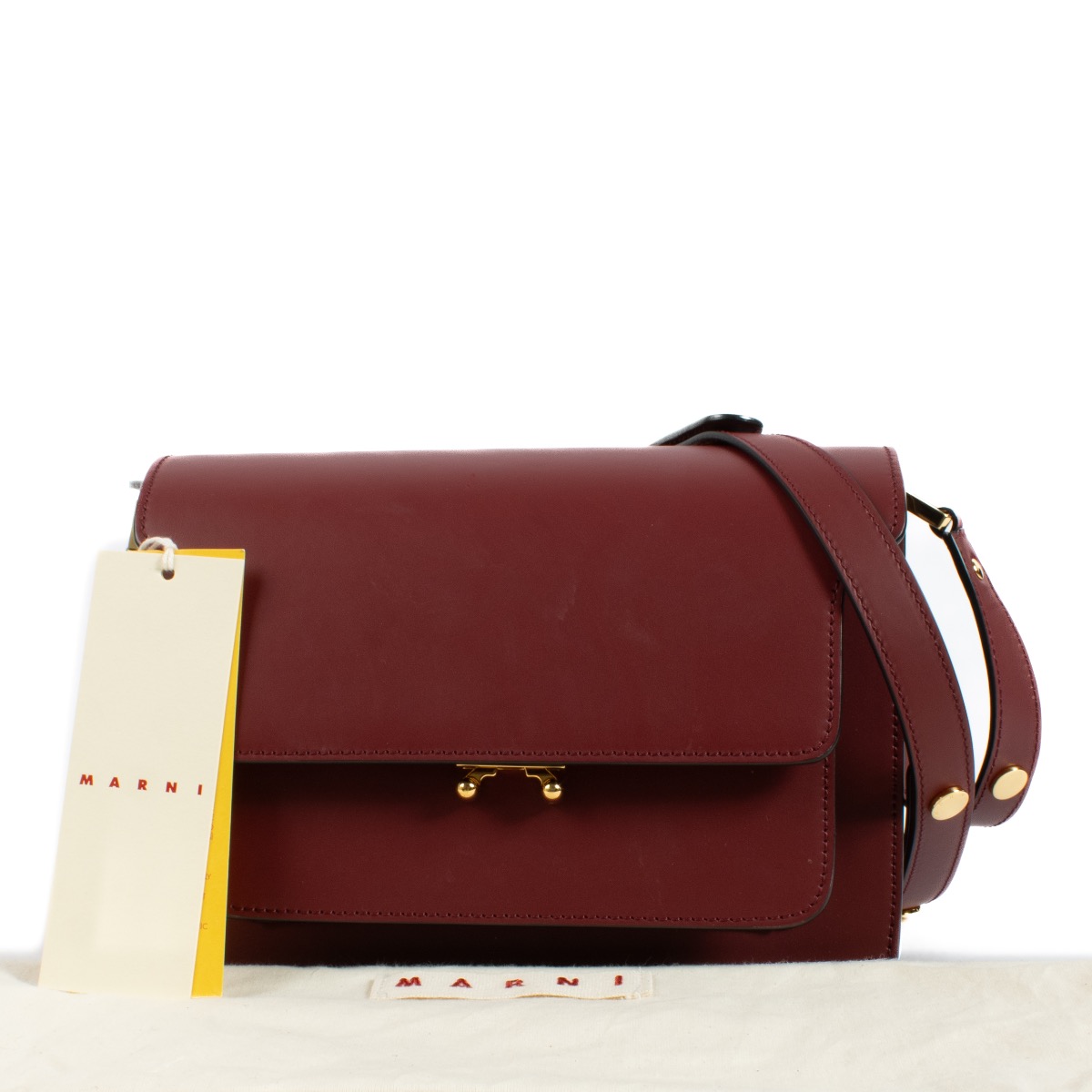 MARNI 国内買付 TRUNK BAG Marni // Grey Mini Trunk Shoulder Bag – VSP Consignment