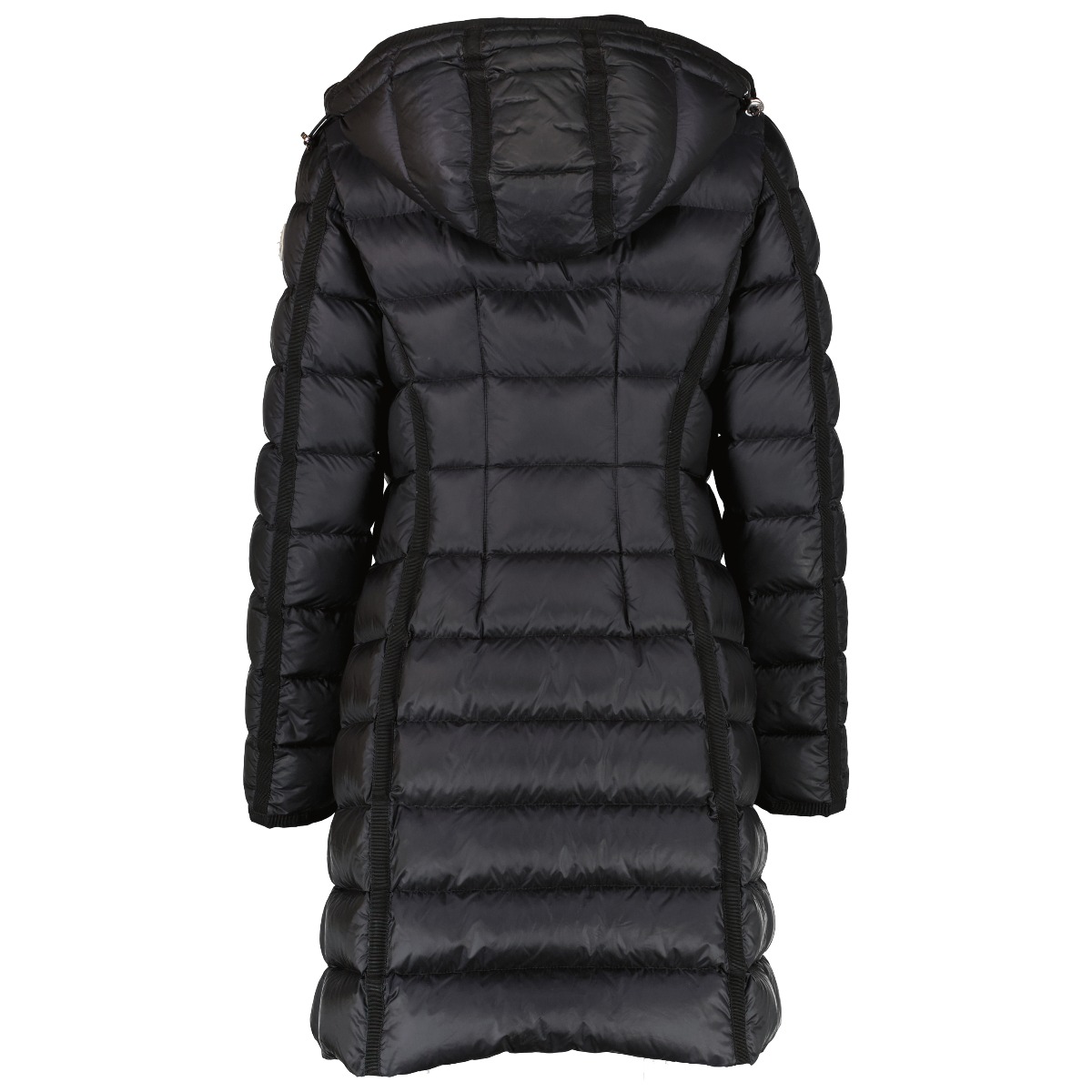 Moncler Black Hermine Hooded Long Down Jacket - Size 1 ○ Labellov