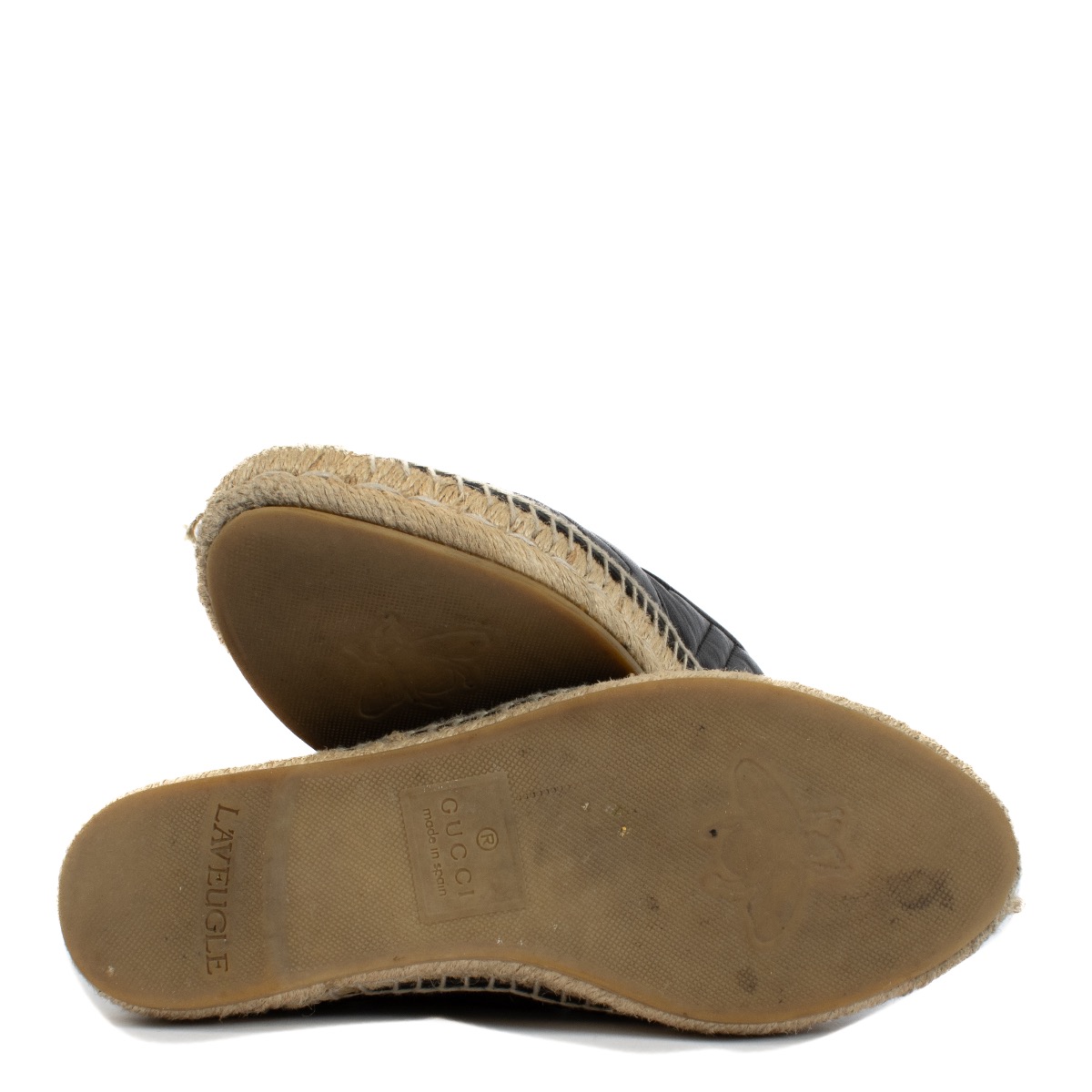 Gucci Black Leather Espadrilles - Size 34 ○ Labellov ○ Buy