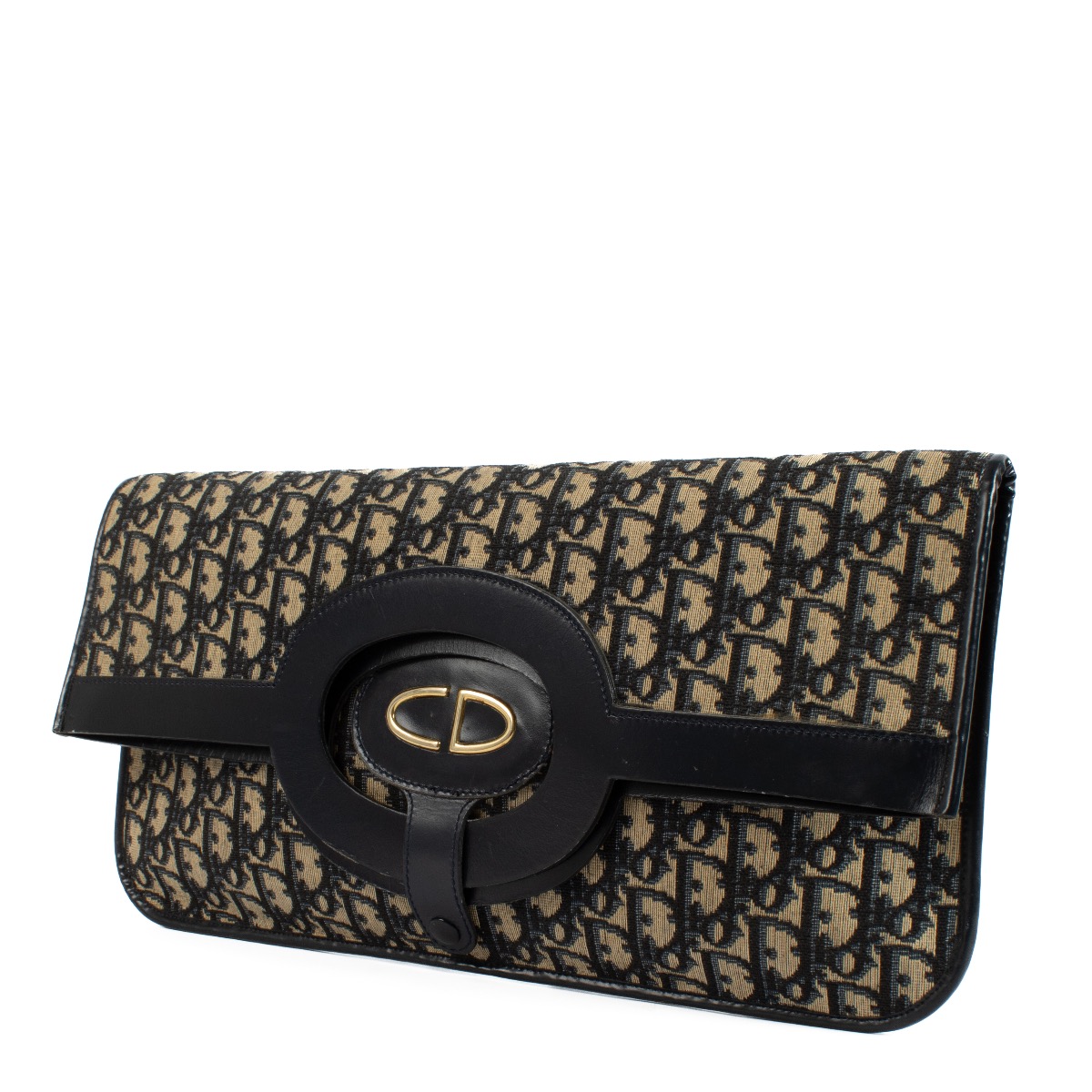 Christian Dior Black Cannage Quilted Patent Leather New Lock