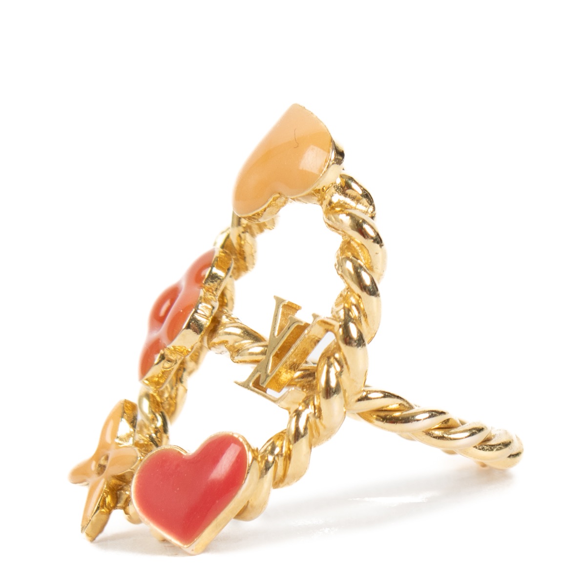 Louis Vuitton Gold Sweet Monogram Ring - Size 49,5