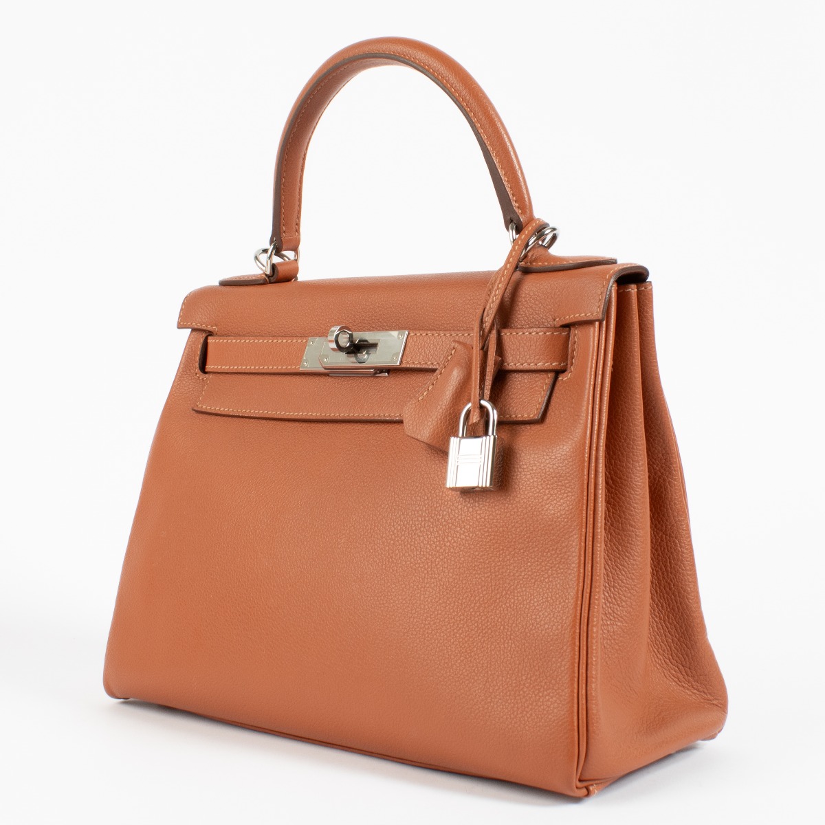 HERMES Cavalcolor スリーピングバッグ Pre-owned Hermes Kelly Retourne 35 Bougainvillea Clemence Gold Hardwar