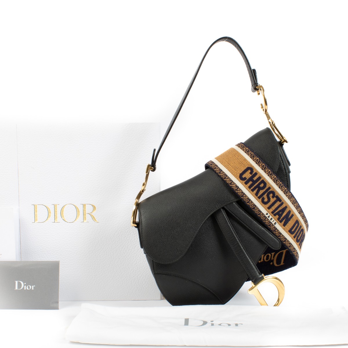 Christian Dior Black Saddle Bag ○ Labellov ○ Buy and Sell
