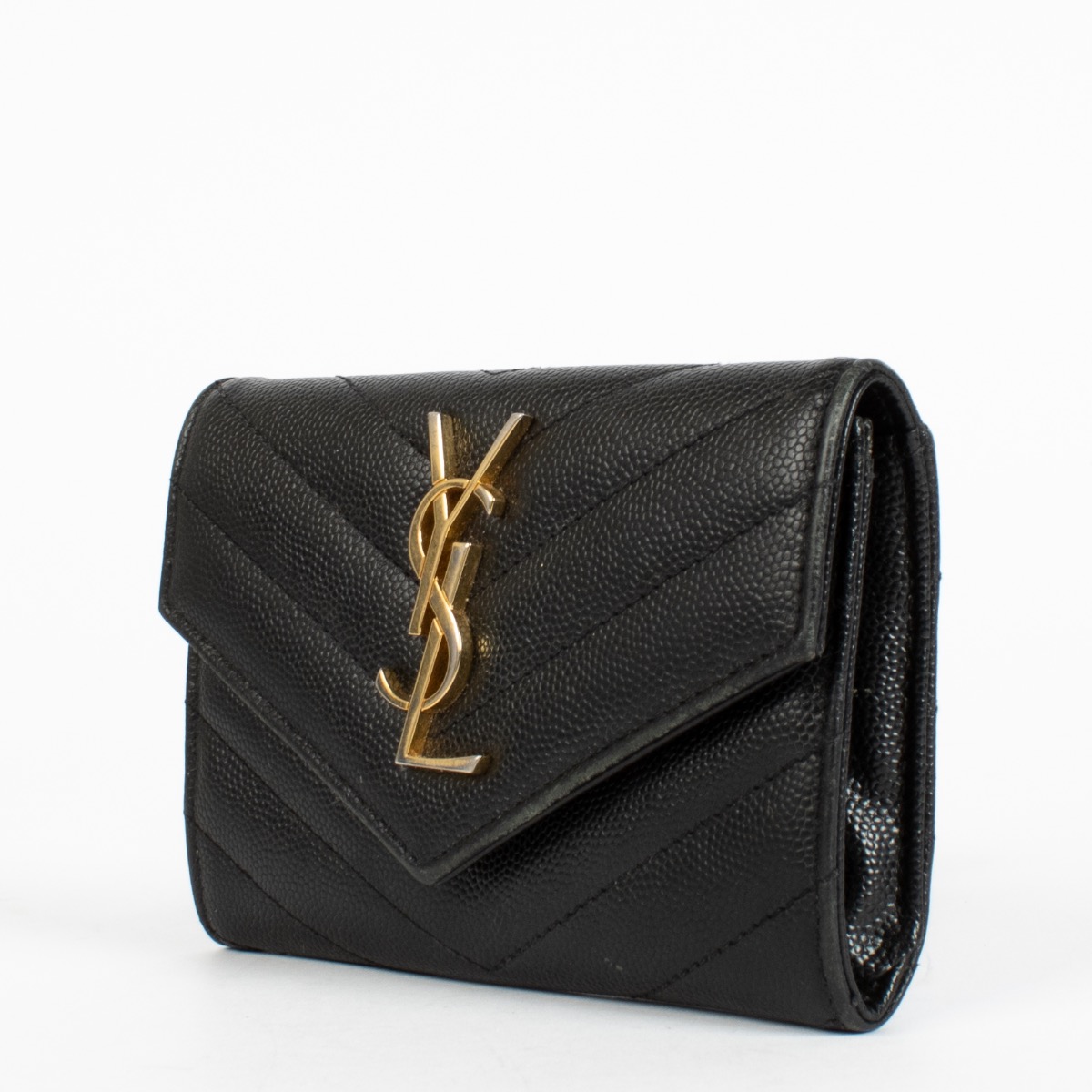 Saint Laurent Black Cassandre Wallet ○ Labellov ○ Buy and