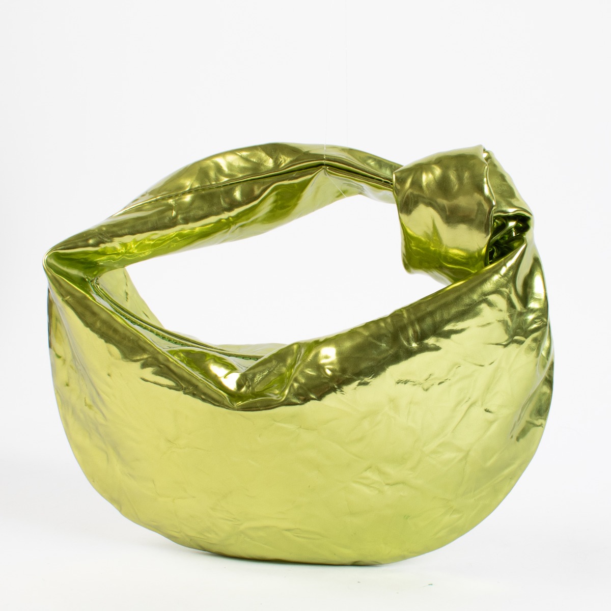Bottega Venete Chlorophyll Metallic Crushed Calfskin Mini
