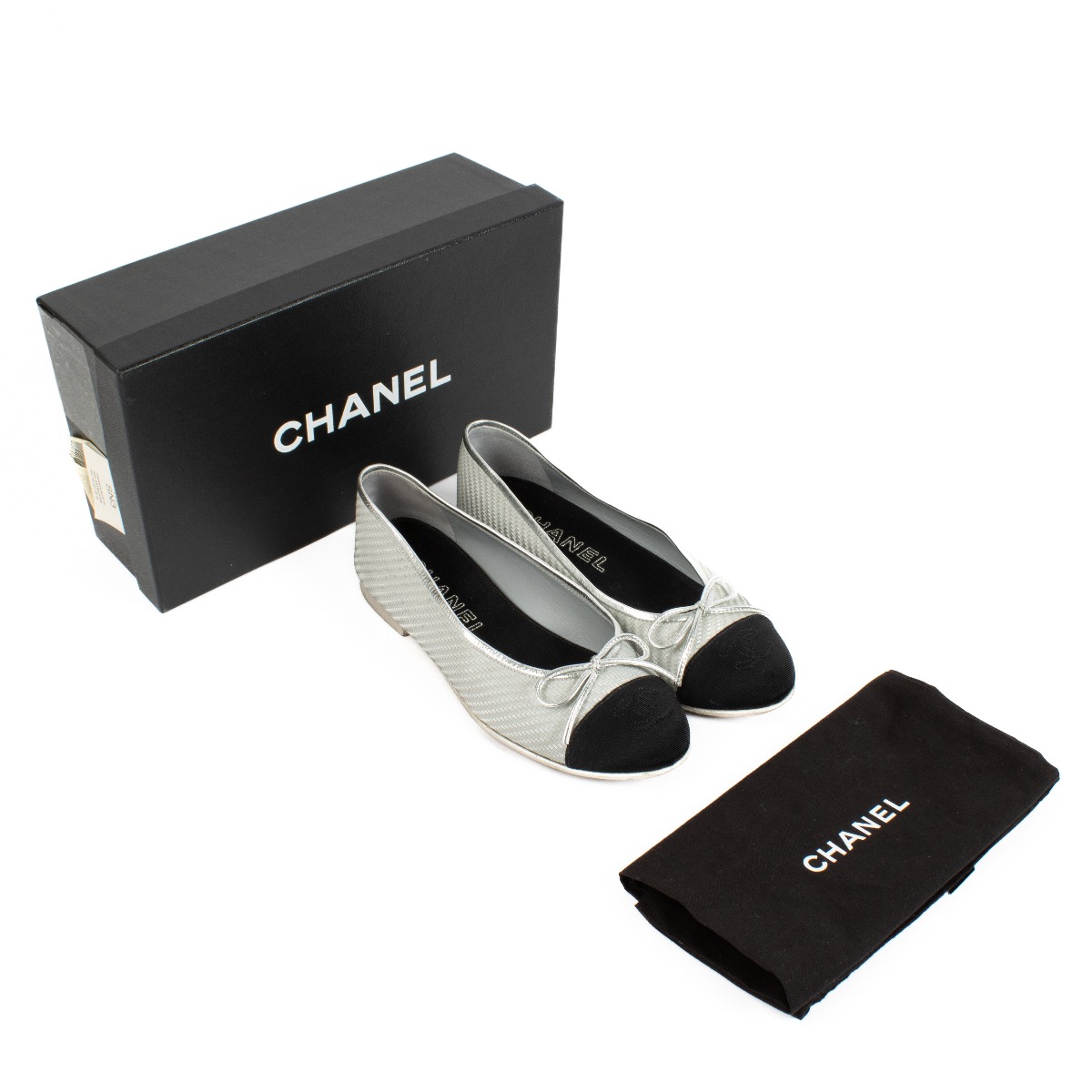 新品 送料込 CHANEL シャネル ドゥーブル　BALLERINA Chanel, tweed ballerina in brown - Unique Designer Pieces