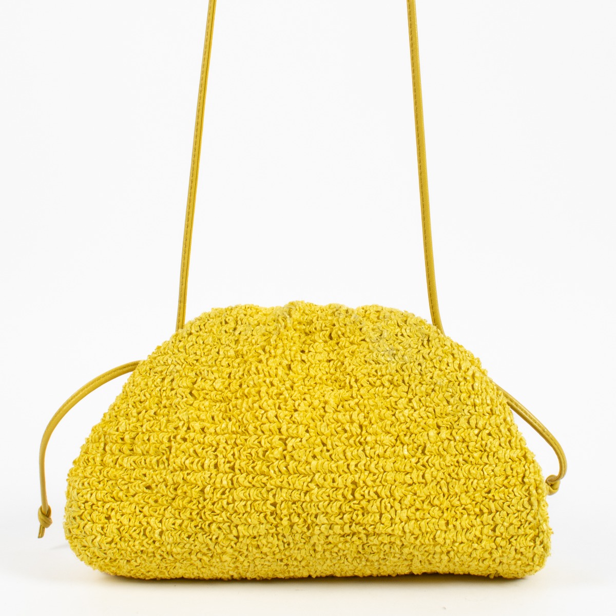 Bottega Veneta Mirabelle Raffia Boucle Mini Pouch