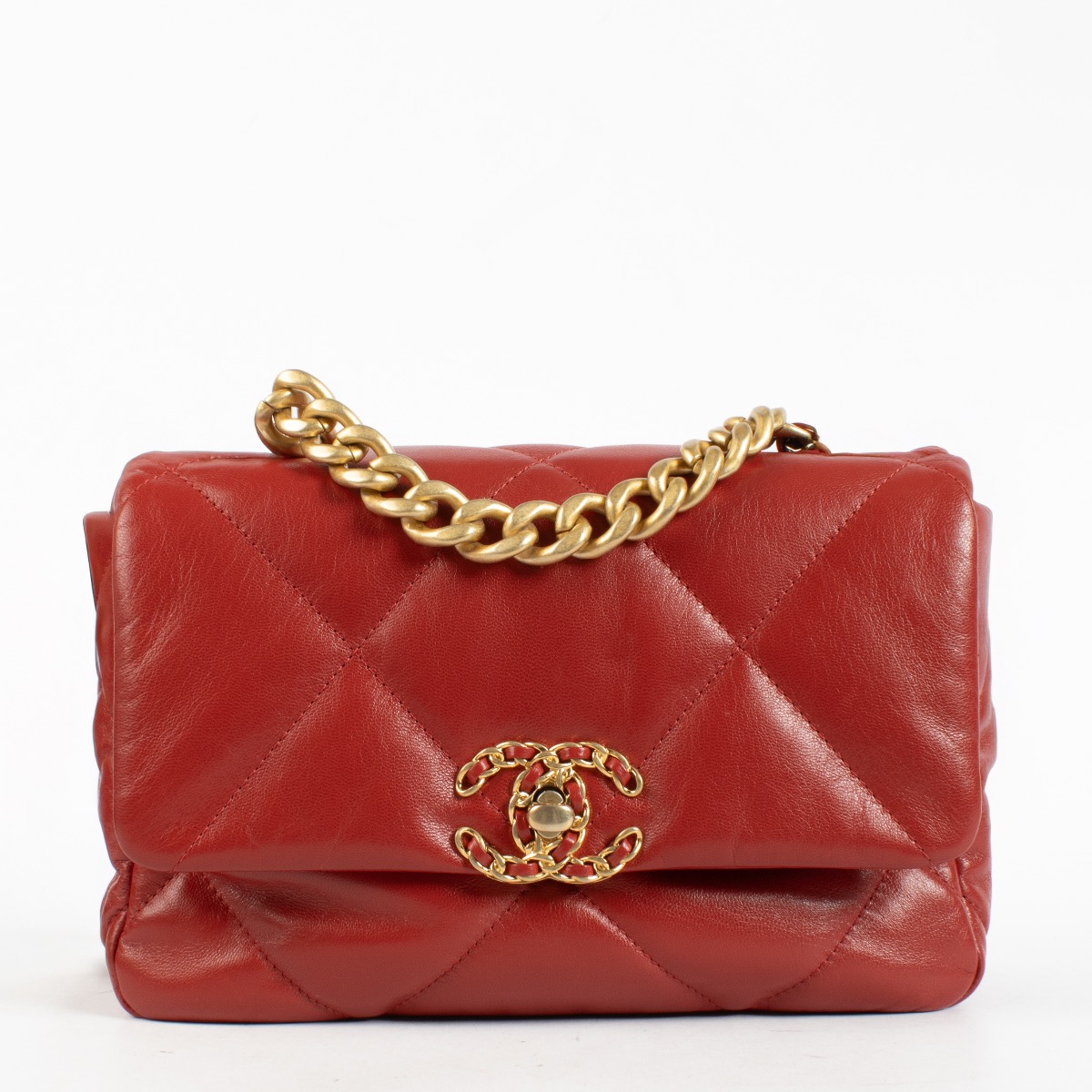 Chanel Red Small Chanel 19 Bag ○ Labellov ○ Buy and Sell
