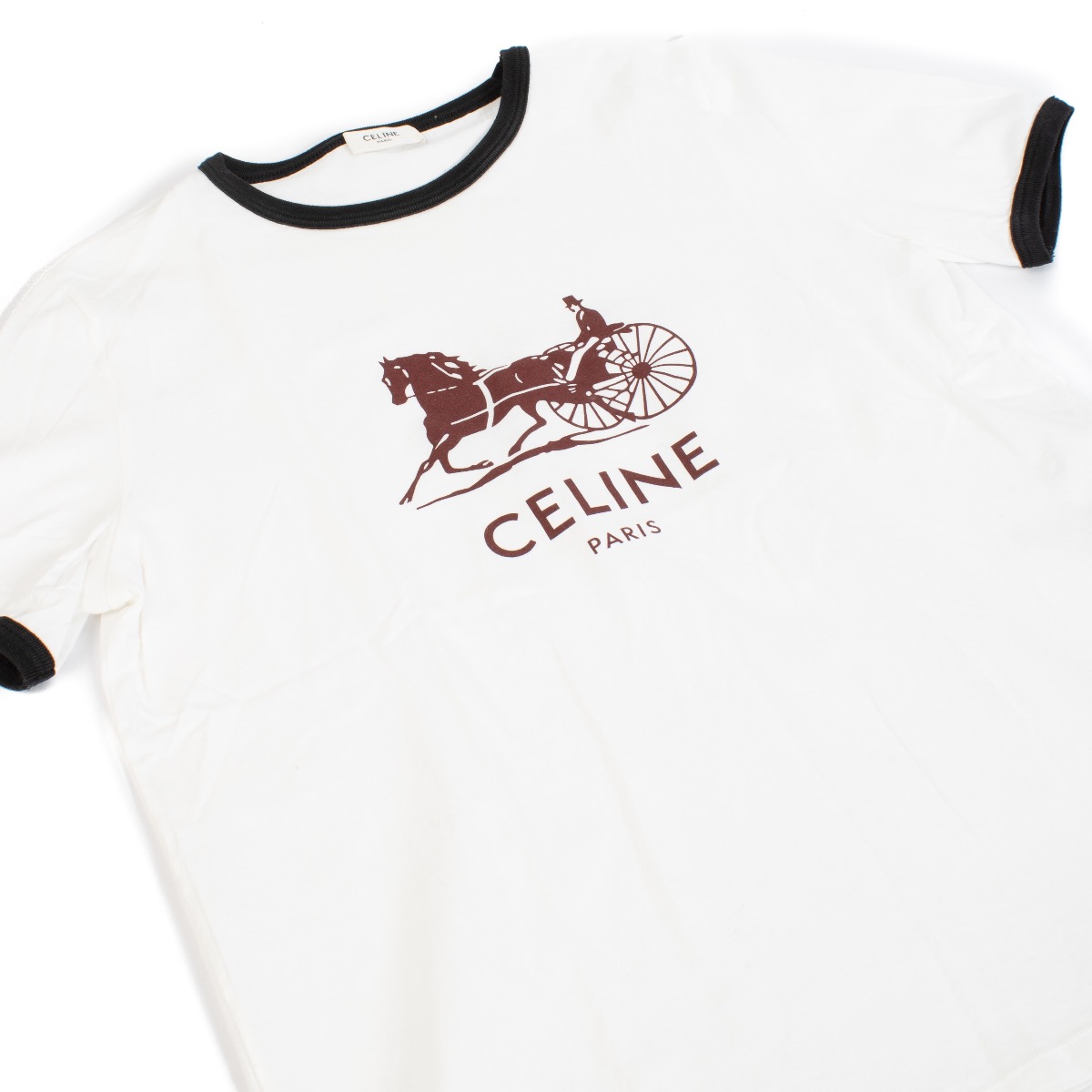 Celine 2022 White Logo T-Shirt - size L ○ Labellov ○ Buy