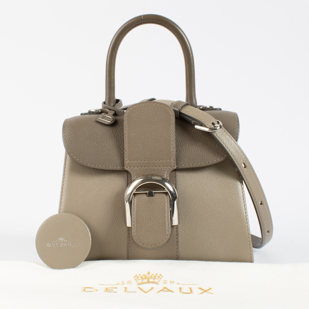 Delvaux Tourterelle Camaïeux Rodeo Calf Brillant Mini
