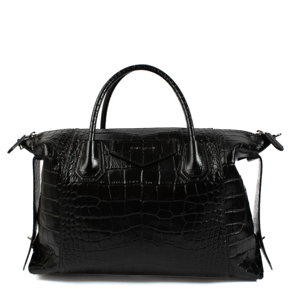 GIVENCHY ANTIGONA LARGE BLACK LEATHER TOTE W/ POUCH | eBay