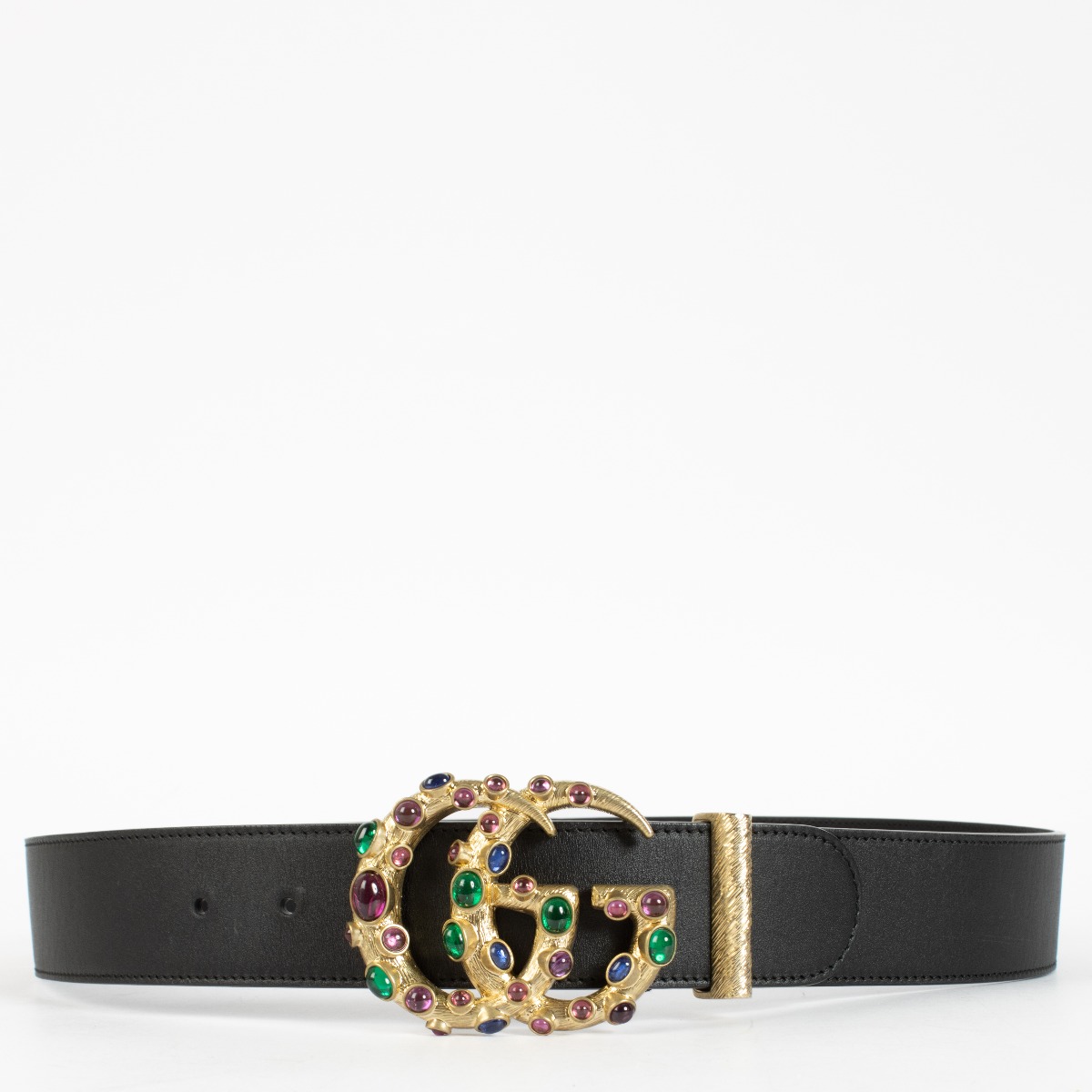 Gucci GG Marmont Embellished Leather Belt-Size 99