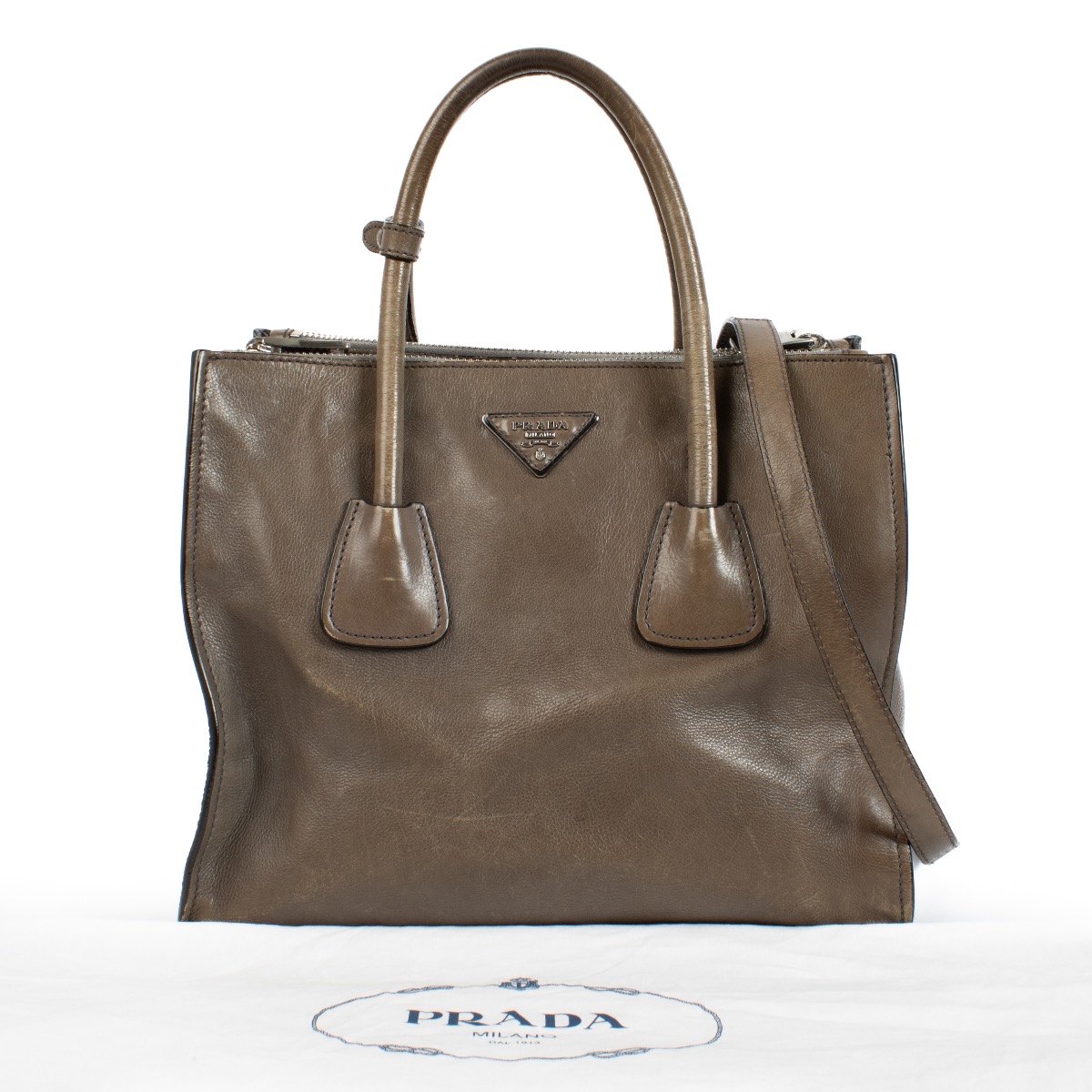PRADA GLACE CALF ハンドバッグ Prada Glace Calf Twin Pocket Handbag ○ Labellov ○ Buy and
