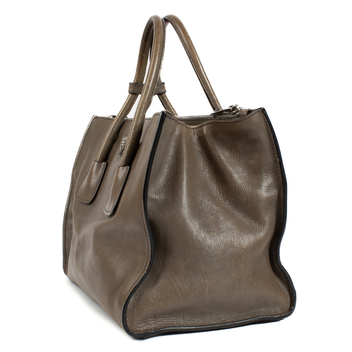 PRADA 2wayバックGLACE CALF ブラウン ll17543_prada_brown_city_calf_
