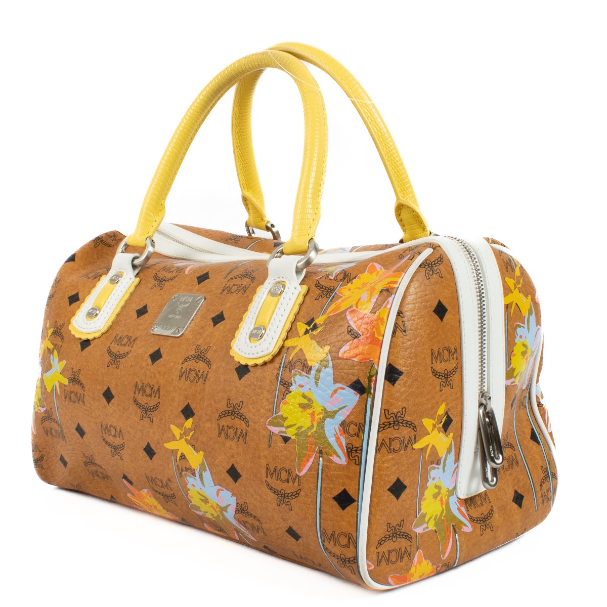 MCM Flower Breeze Visetos Top Handle Bag ○ Labellov ○ Buy and