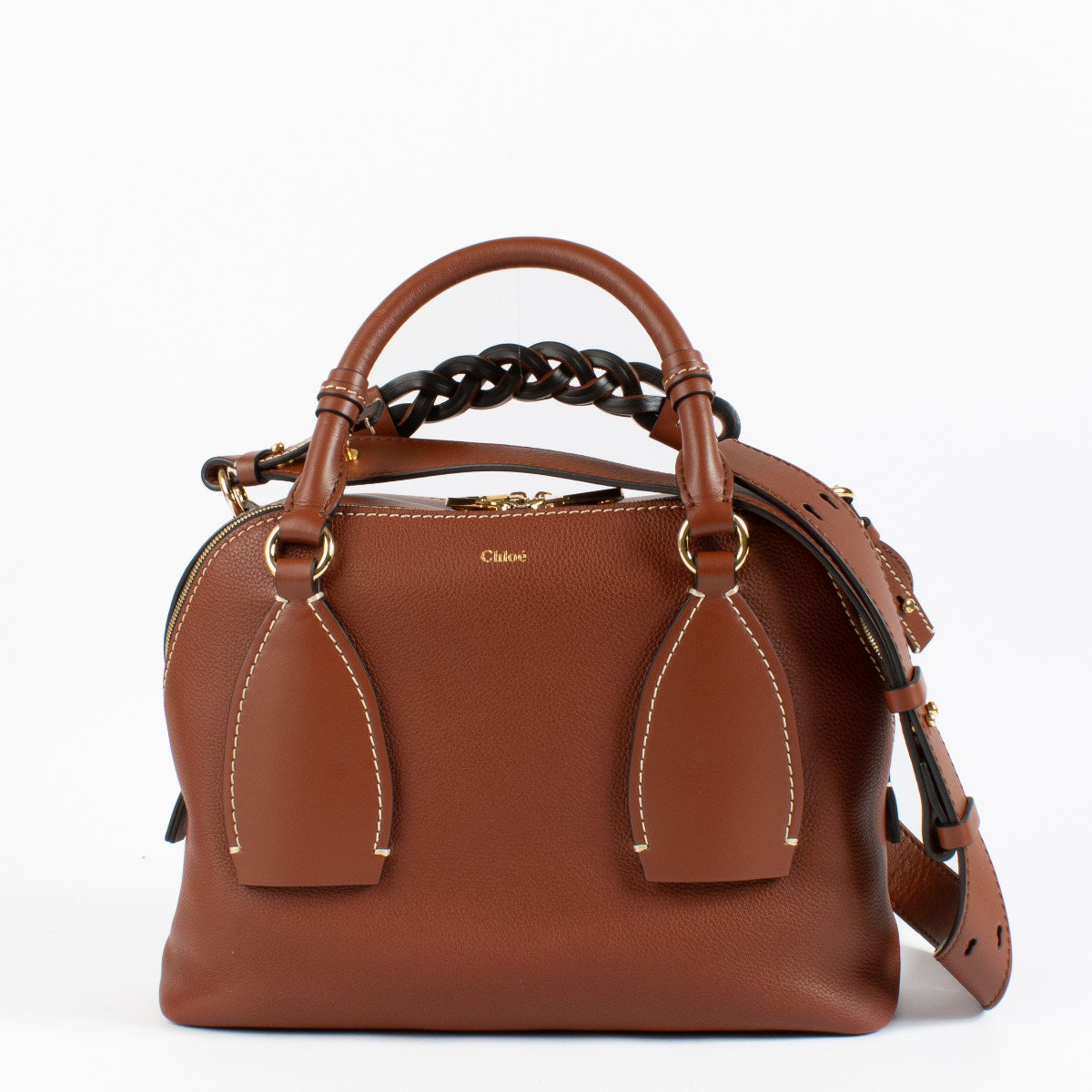 Chloé Sepia Brown Medium Daria Bag ○ Labellov ○ Buy and Sell
