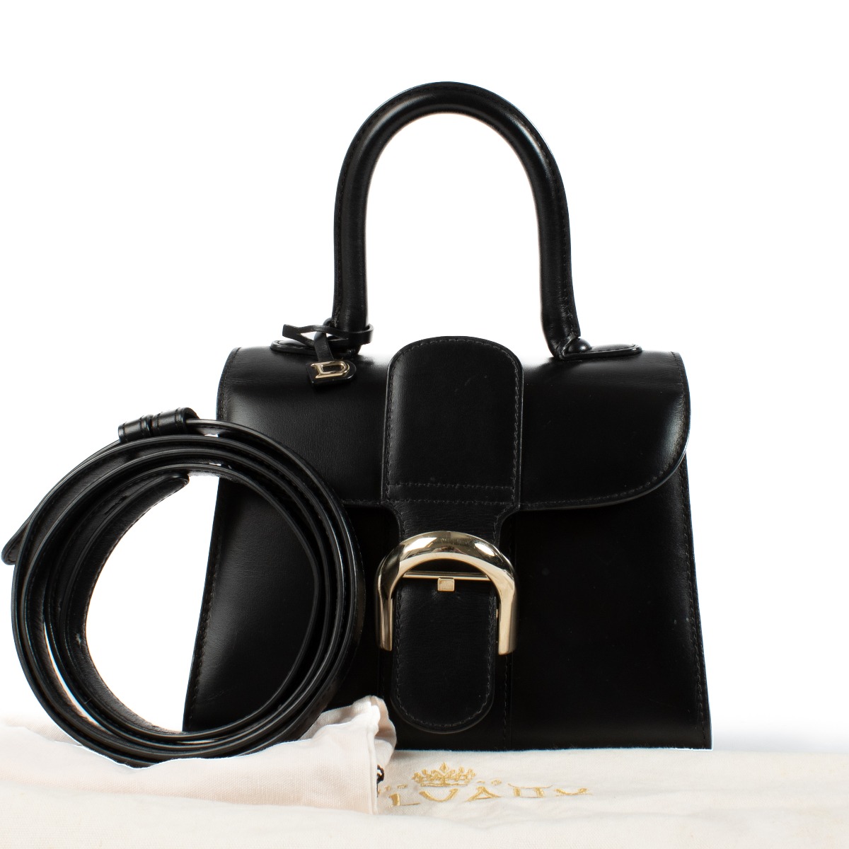 【関税込】DELVAUX★Brillant mini handbag box calf black ll12401_delvaux_black_brillant