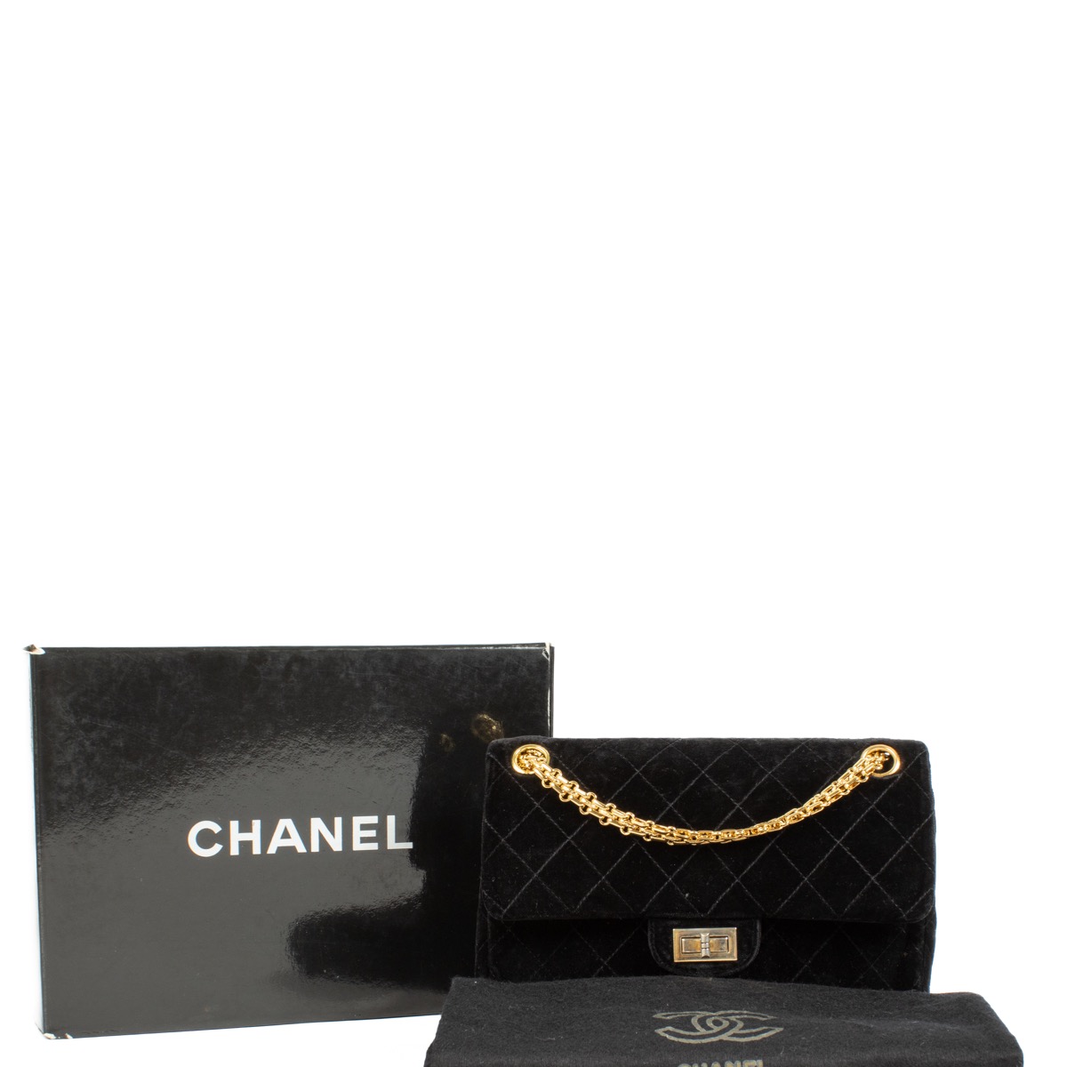 Chanel Vintage Black Velvet Mini 2.55 Bag ○ Labellov ○ Buy