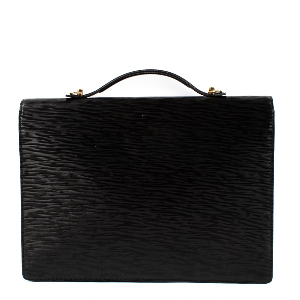 美✨Louis Vuitton Épi serviette ビジネスバッグ 黒 LOUIS VUITTON ルイヴィトン ビジネスバッグ セルヴィエット