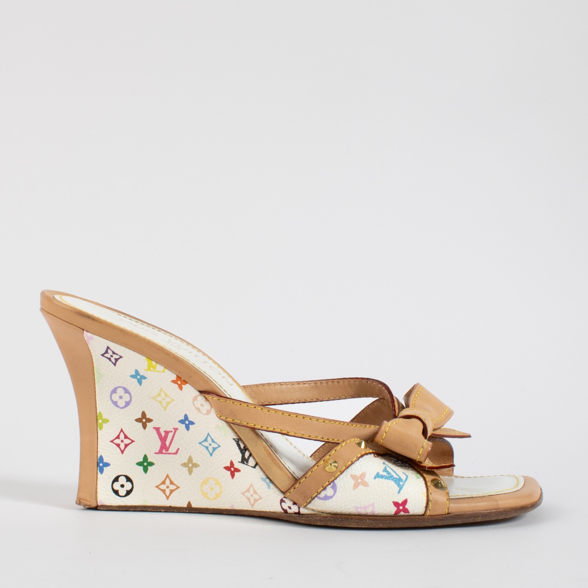 Louis Vuitton アイボリー ミュール 7cmヒール Louis Vuitton アイボリー ミュール 7cmヒール｜Yahoo!フリマ
