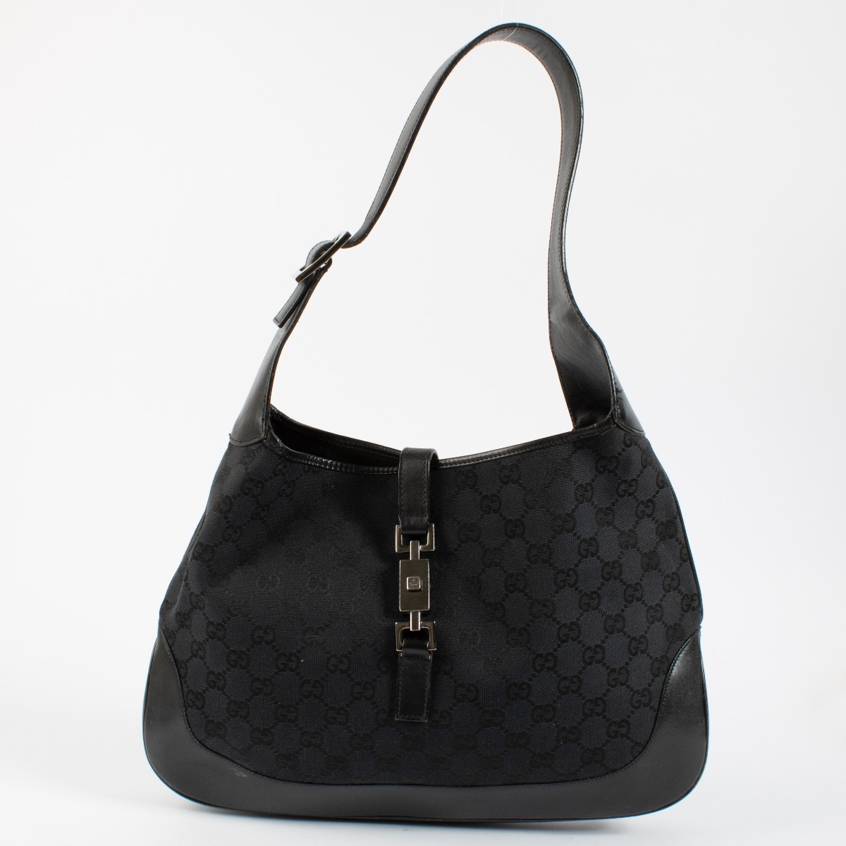 Gucci Black GG Canvas Medium Jackie Bag ○ Labellov ○ Buy
