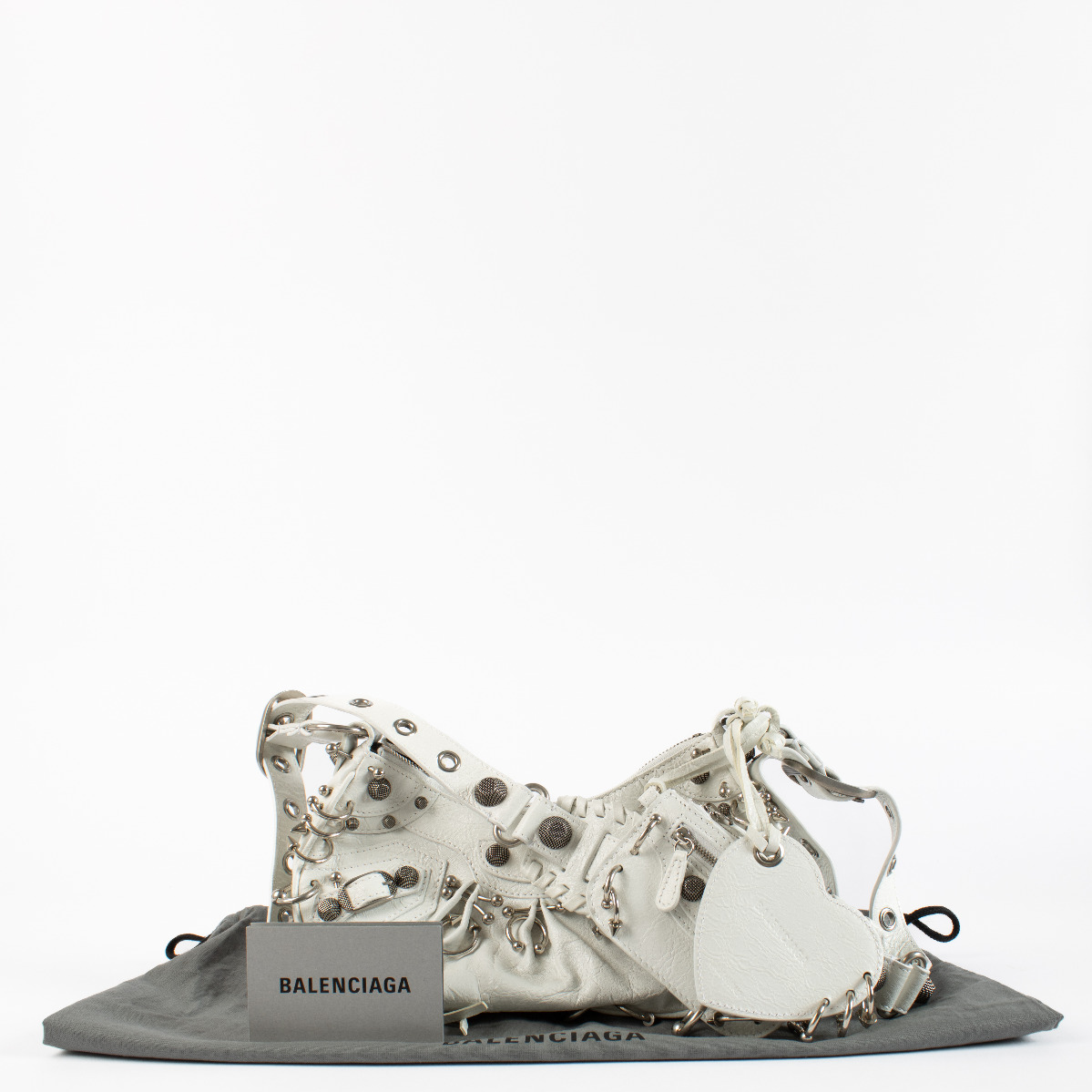 Balenciaga White Pierced Cagole XS Bag ○ Labellov ○ Buy and Sell