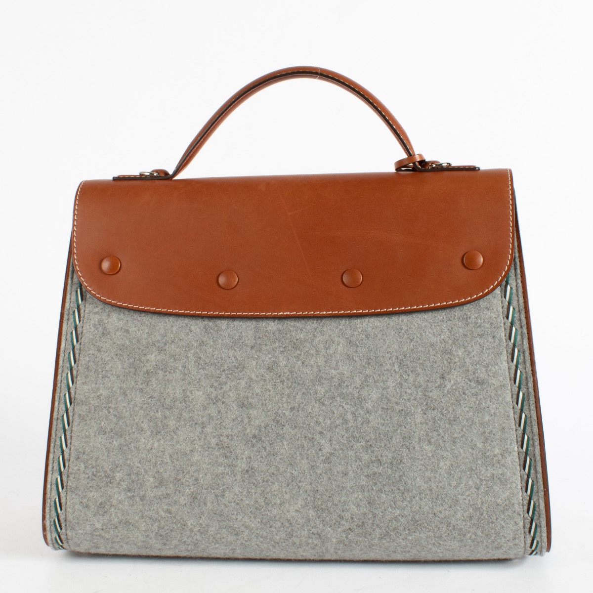 Delvaux Grey Felt/Siera Calf Brillant GM ○ Labellov ○ Buy and