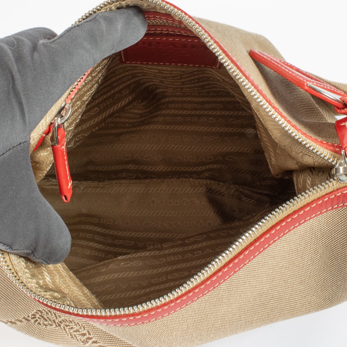 Prada Logo Jacquard Messenger Bag ○ Labellov ○ Buy and Sell