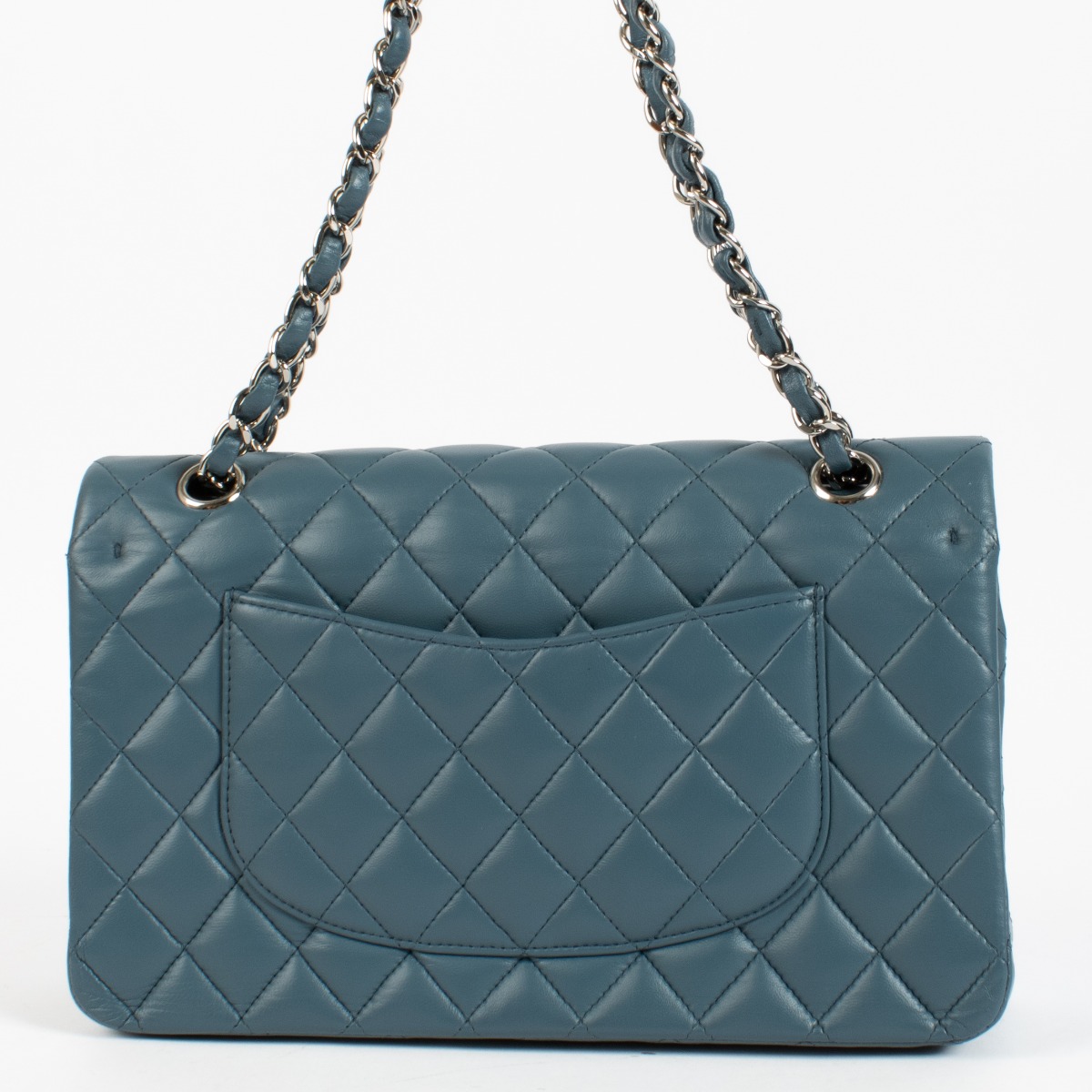 【ヴィンテージ】Rank:S☆Chanel llic Blue Series18 Medium Chanel Blue Lambskin Medium Classic 11.12 Bag ○ Labellov