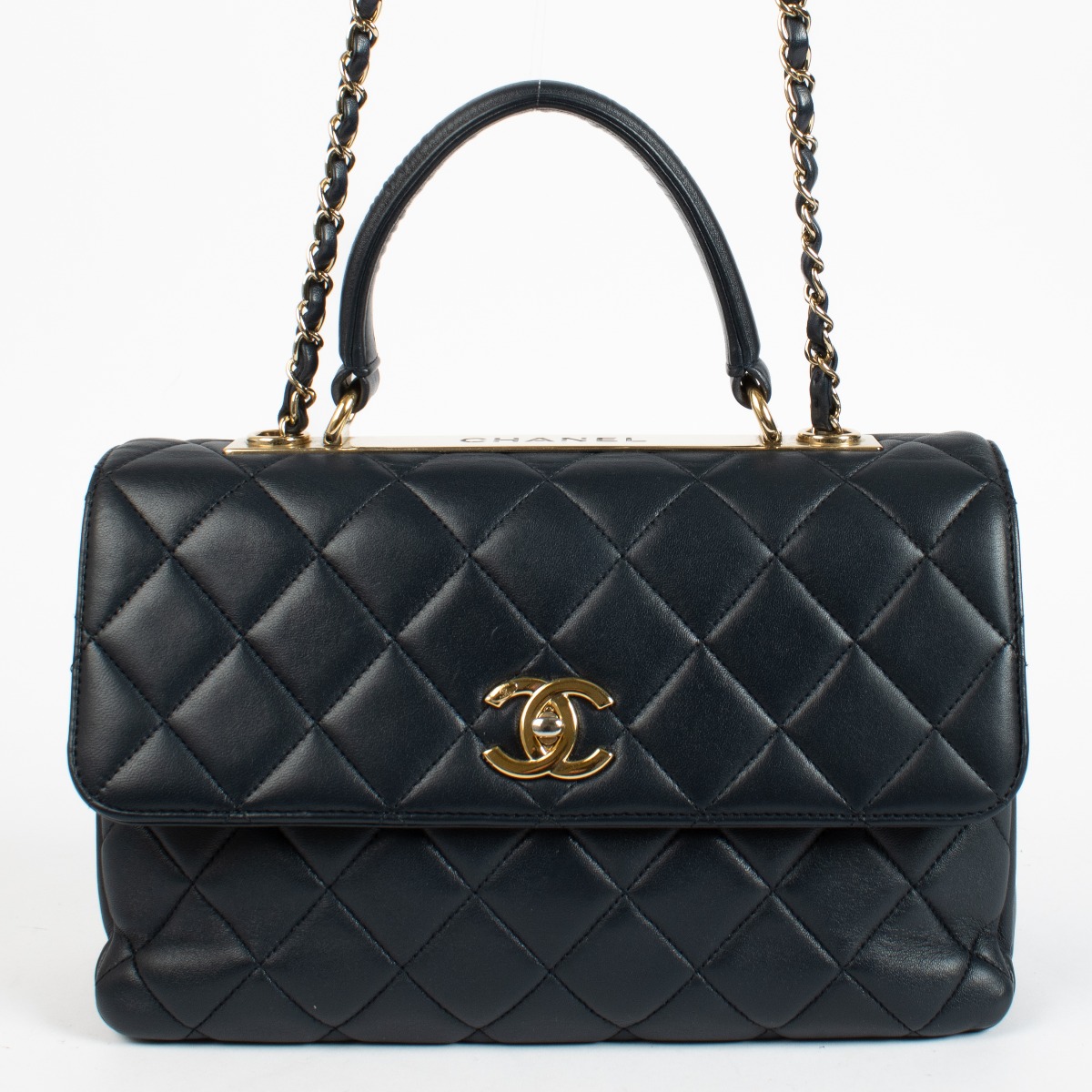 Chanel Navy Lambskin Medium Trendy CC Bag ○ Labellov ○ Buy and