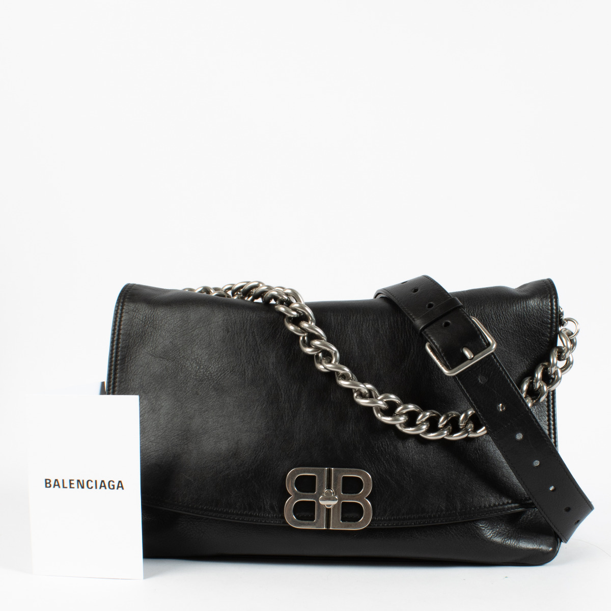 Balenciaga Black BB Soft Large Flap Bag ○ Labellov ○ Buy