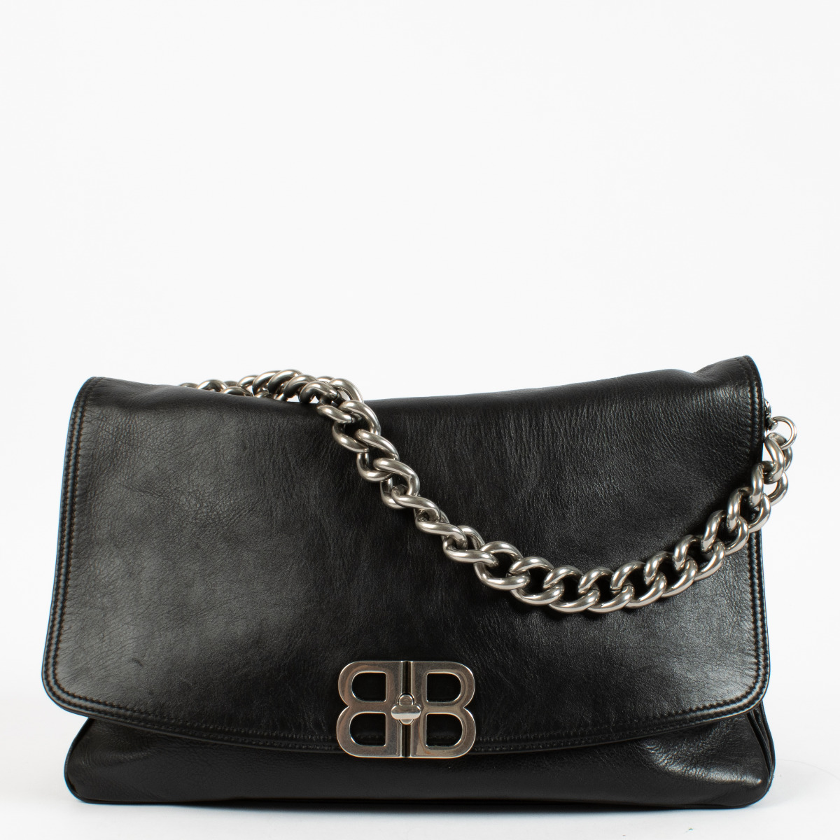 Balenciaga Black BB Soft Large Flap Bag ○ Labellov ○ Buy