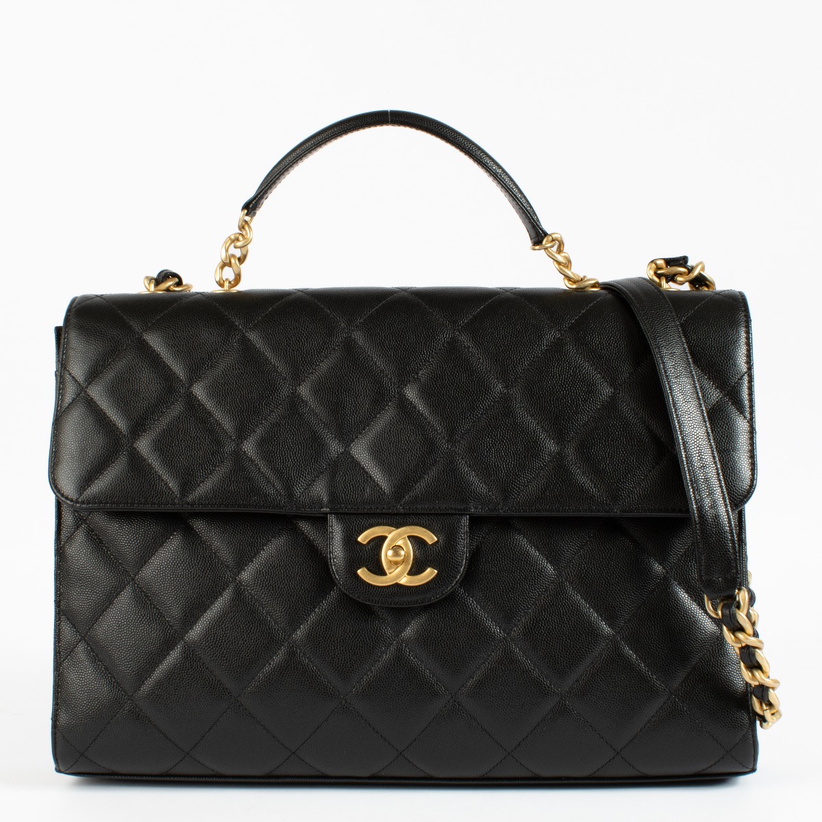 Chanel Black Caviar Briefcase Bag ○ Labellov ○ Buy and Sell