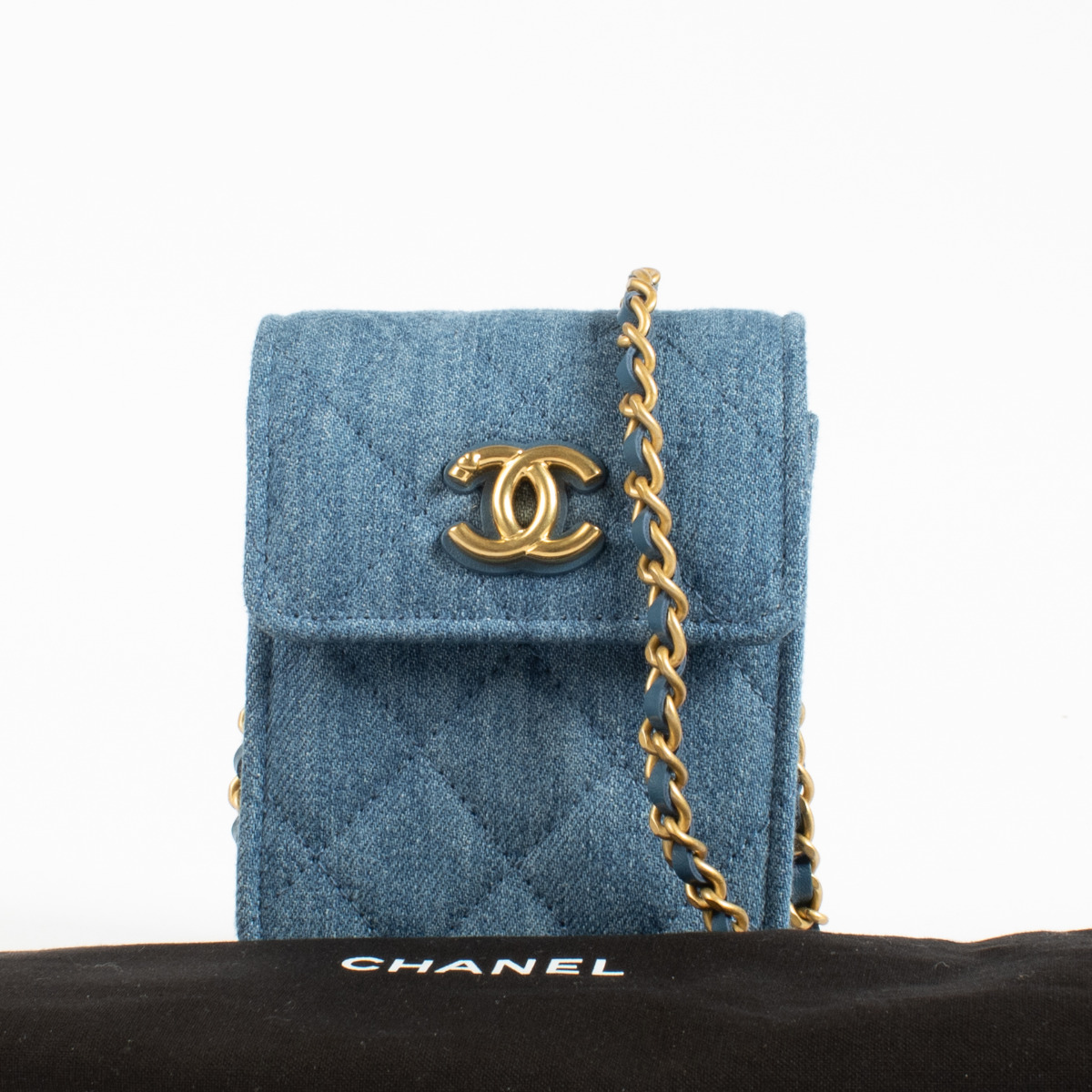 Chanel VIP Gift Denim Crossbody Mini Bag ○ Labellov ○ Buy