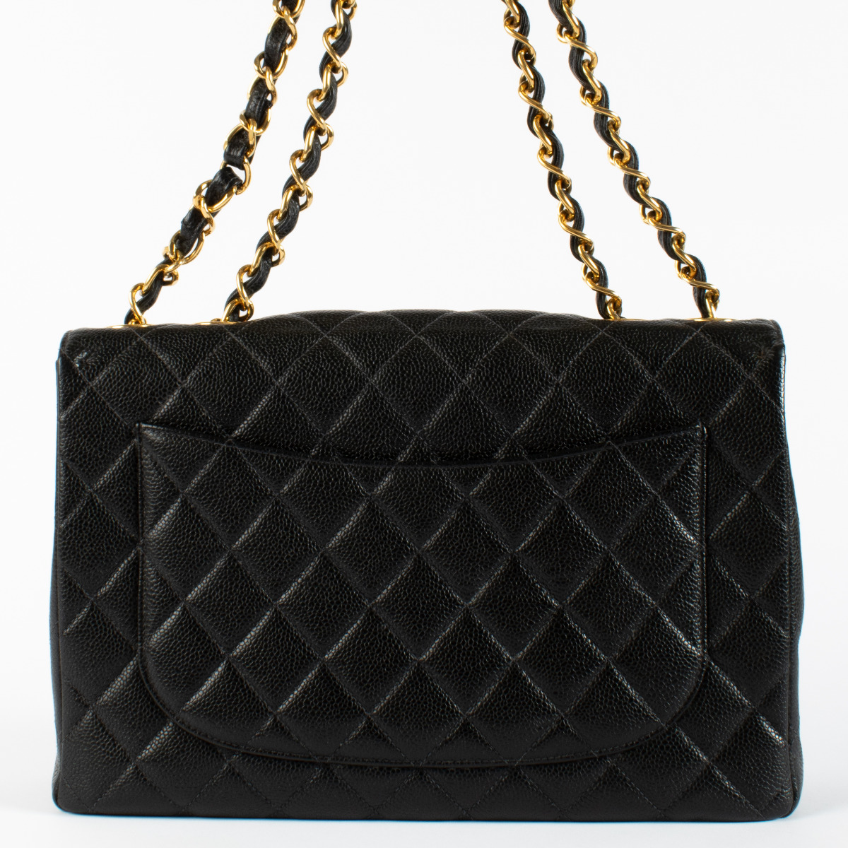 Chanel Black Caviar Leather Vintage Flap Bag GHW ○ Labellov