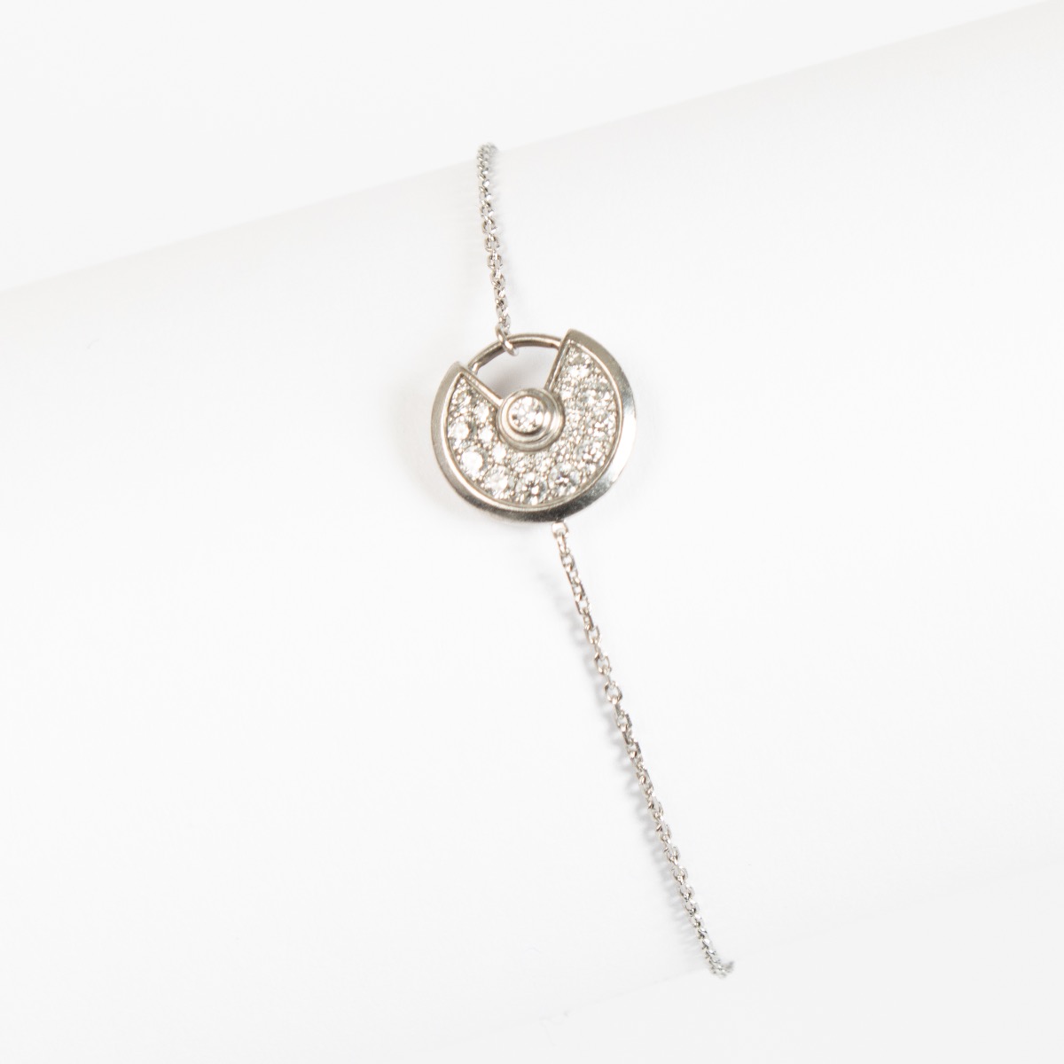 Cartier White Gold Diamonds Amulette de Cartier XS Bracelet